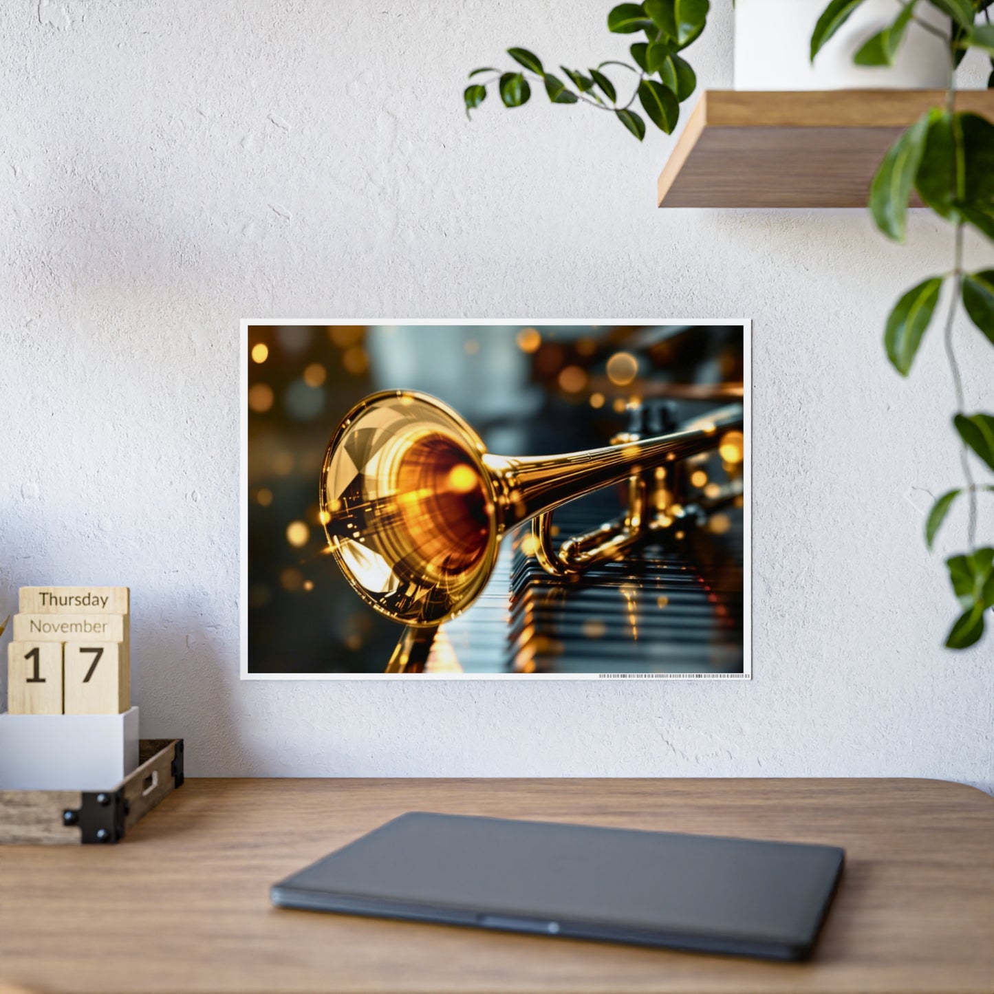 Jazz-Inspired Glossy Poster Art | Valentine Echoes II