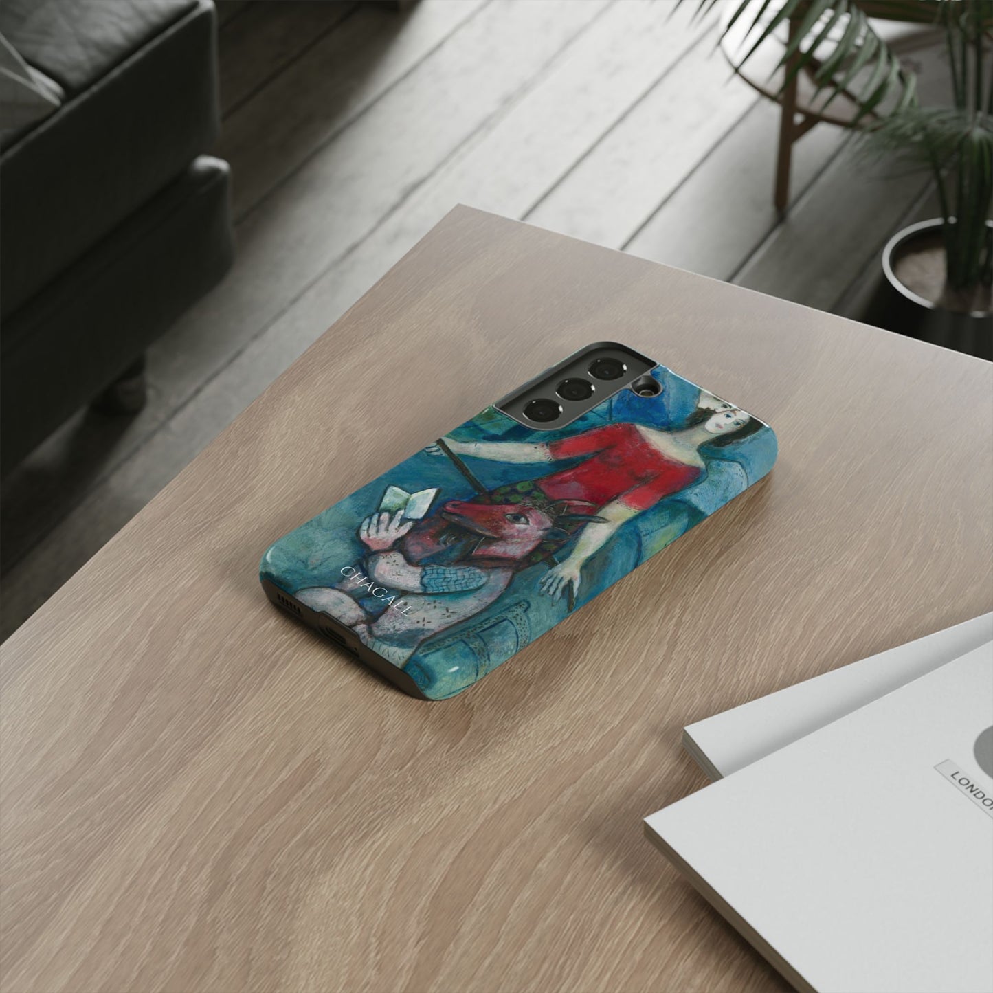 Tough Phone Case for iPhone, Samsung and Google Pixel - Chagall, The Angel and the Reader (1930)