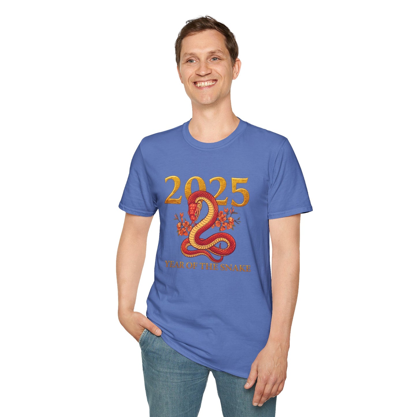Gildan 64000 Unisex Softstyle Short-sleeve Tee | 2025 Year of the Snake Chinese New Year Design