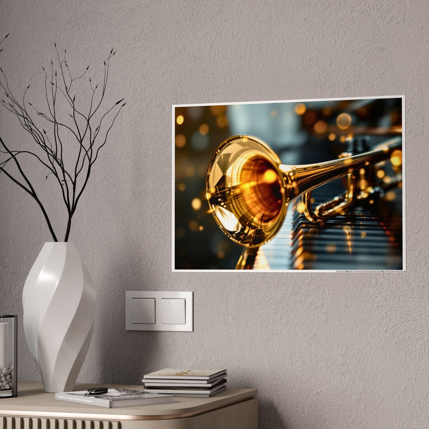 Jazz-Inspired Glossy Poster Art | Valentine Echoes II