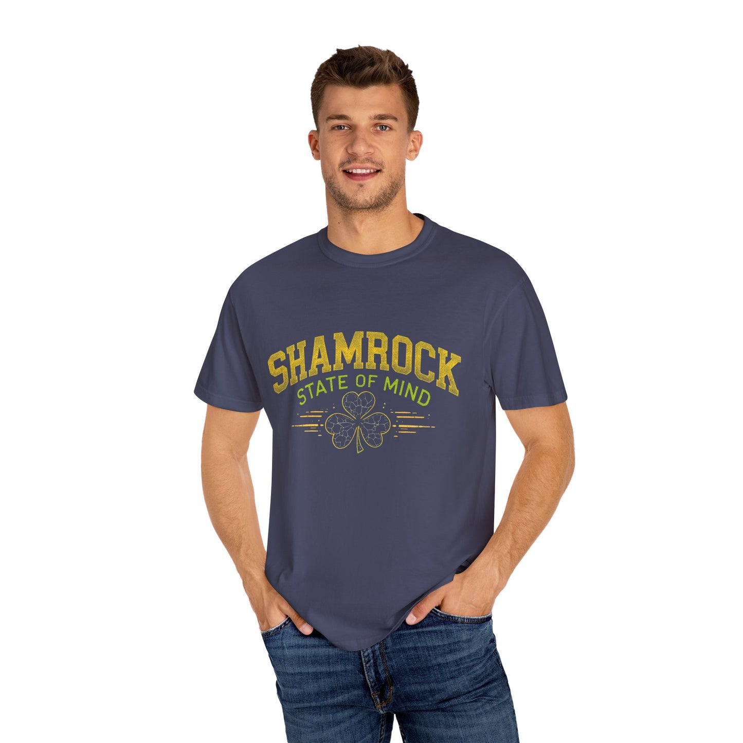 Comfort Colors 1717 Unisex Garment-Dyed T-shirt - Shamrock State of Mind St. Patrick’s Day Design