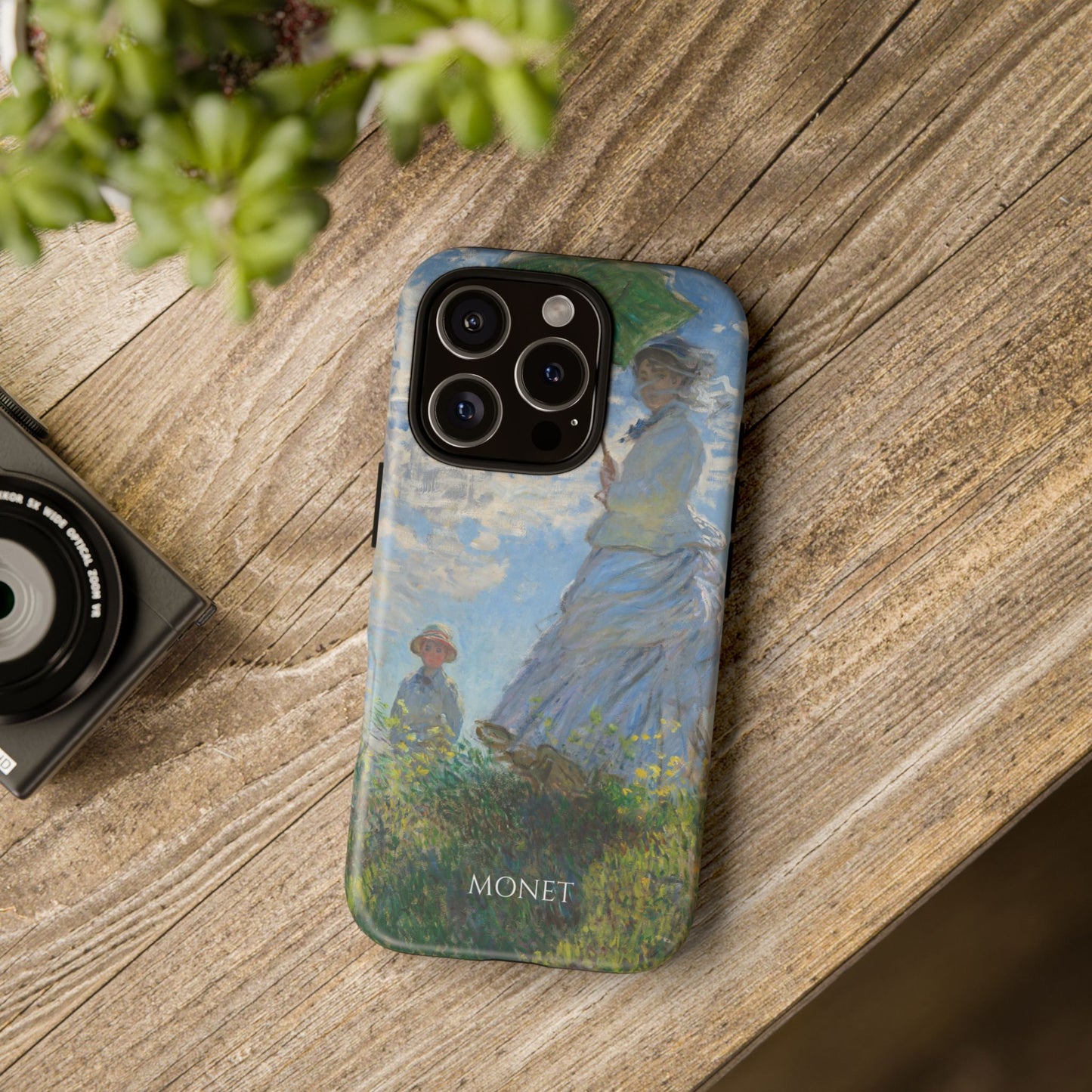 Tough Phone Case for iPhone, Samsung and Google Pixel - Monet, Woman with a Parasol - Madame Monet and Her Son (1875)