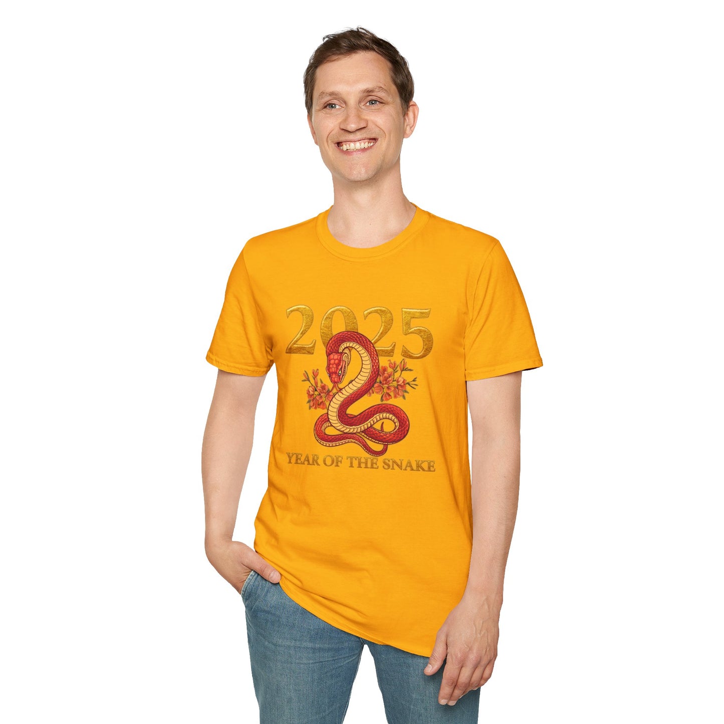 Gildan 64000 Unisex Softstyle Short-sleeve Tee | 2025 Year of the Snake Chinese New Year Design