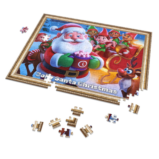 Jolly Santa Christmas Jigsaw Puzzle - Holiday Cheer in Every Piece
