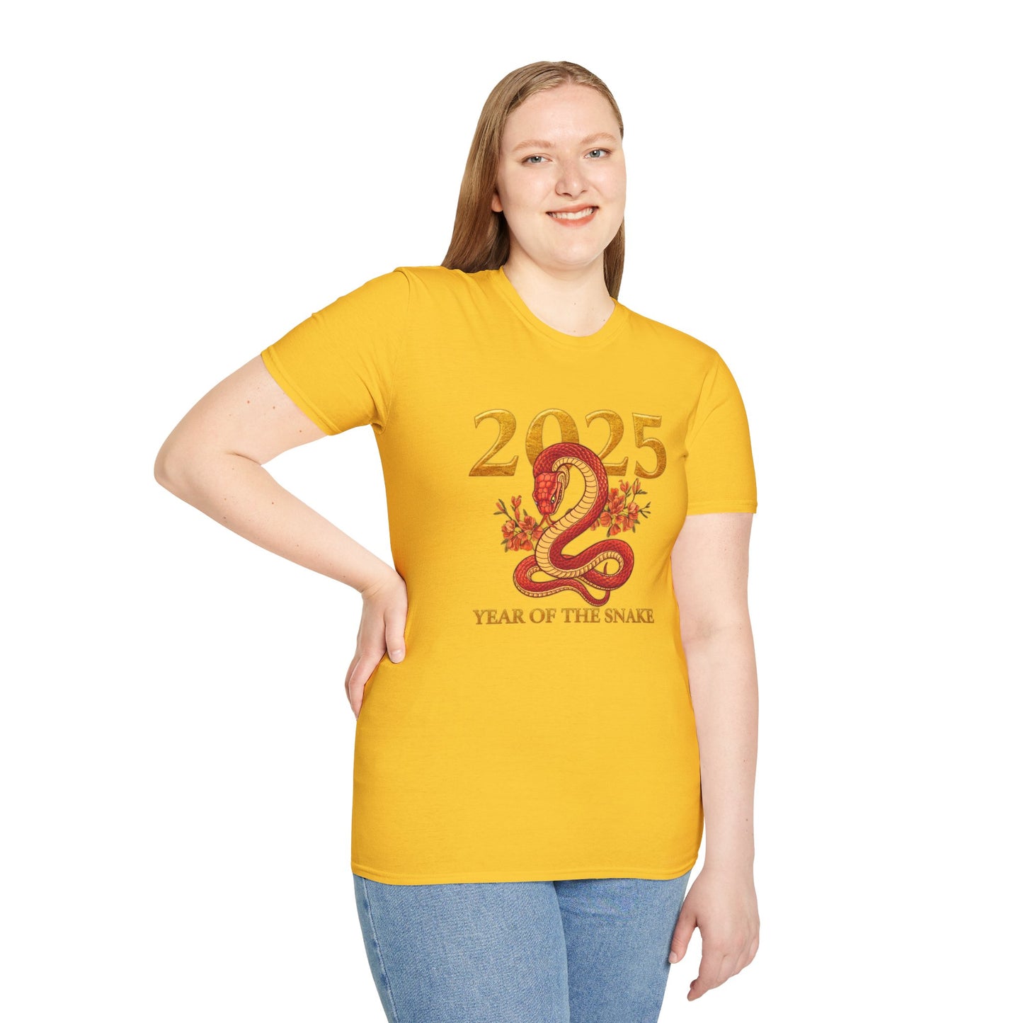 Gildan 64000 Unisex Softstyle Short-sleeve Tee | 2025 Year of the Snake Chinese New Year Design
