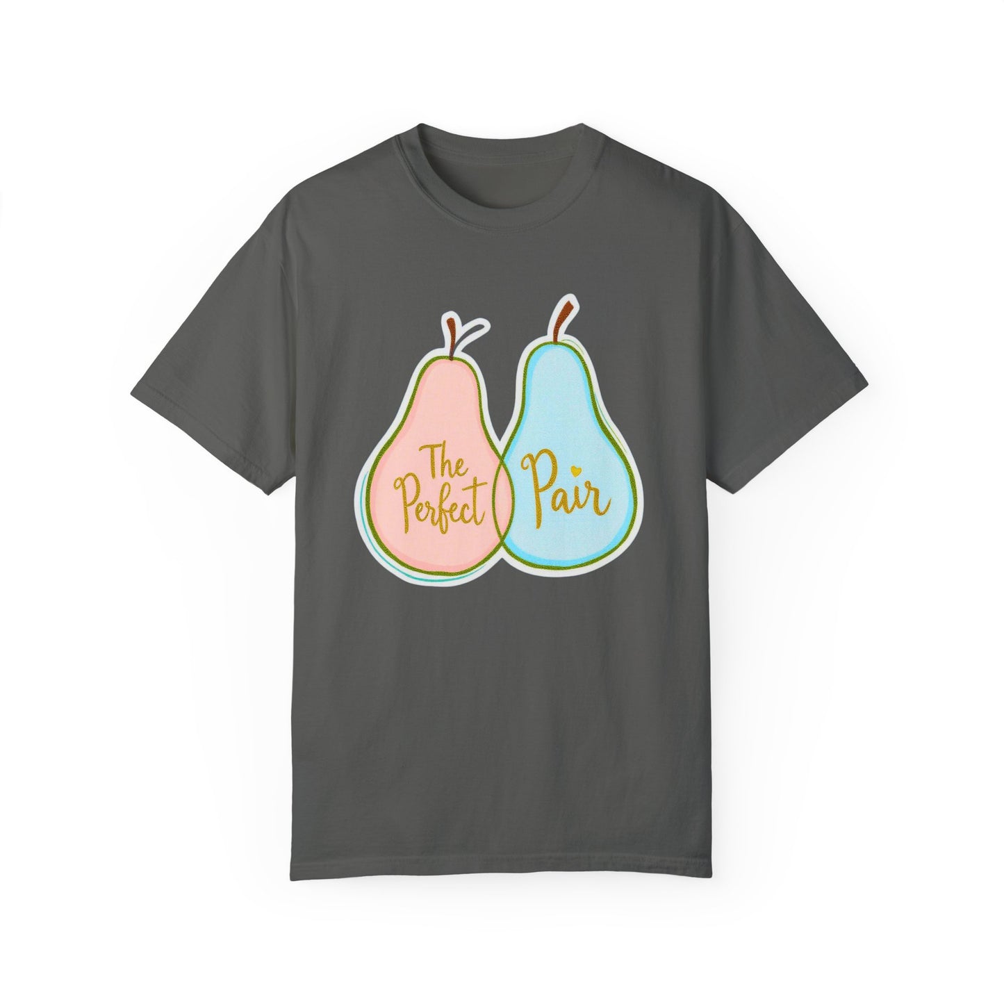 Comfort Colors 1717 Unisex Garment-Dyed T-shirt - "The Perfect Pair" Cute Pear-Themed Design (v1)
