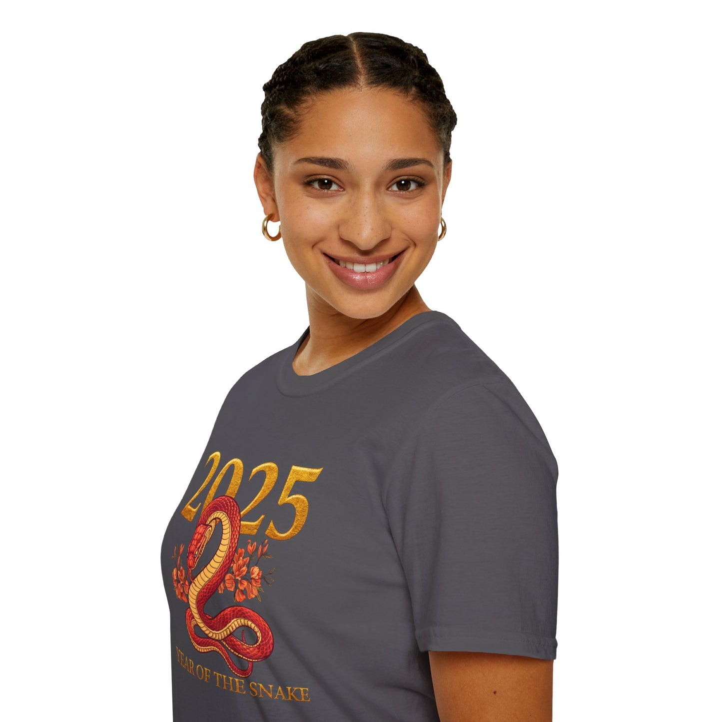 Gildan 64000 Unisex Softstyle Short-sleeve Tee | 2025 Year of the Snake Chinese New Year Design