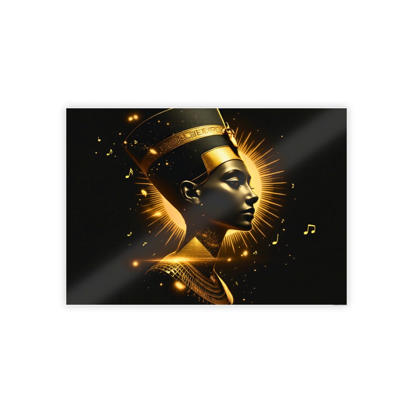 Jazz-Inspired Glossy Poster Art | Nefertiti Reimagined