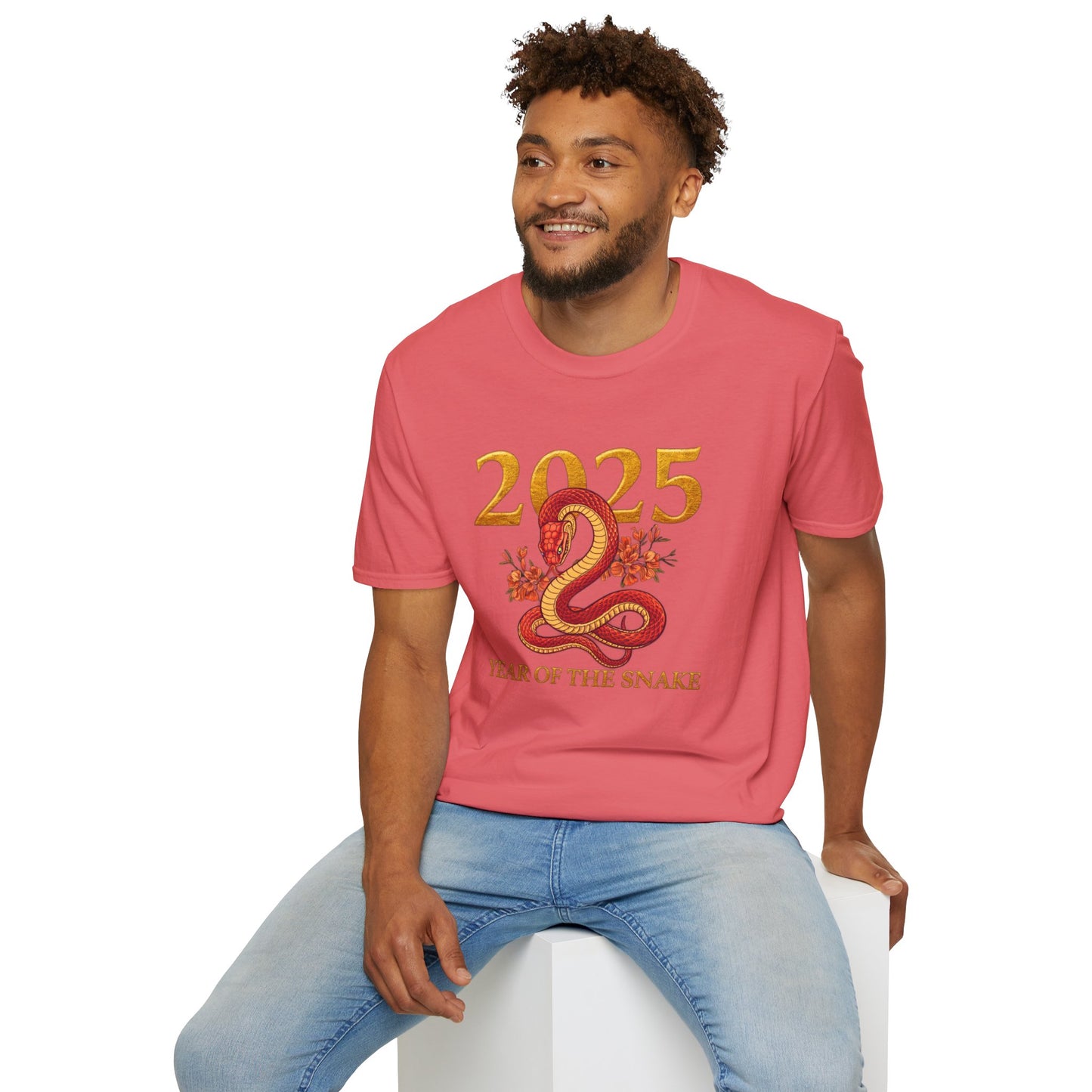 Gildan 64000 Unisex Softstyle Short-sleeve Tee | 2025 Year of the Snake Chinese New Year Design