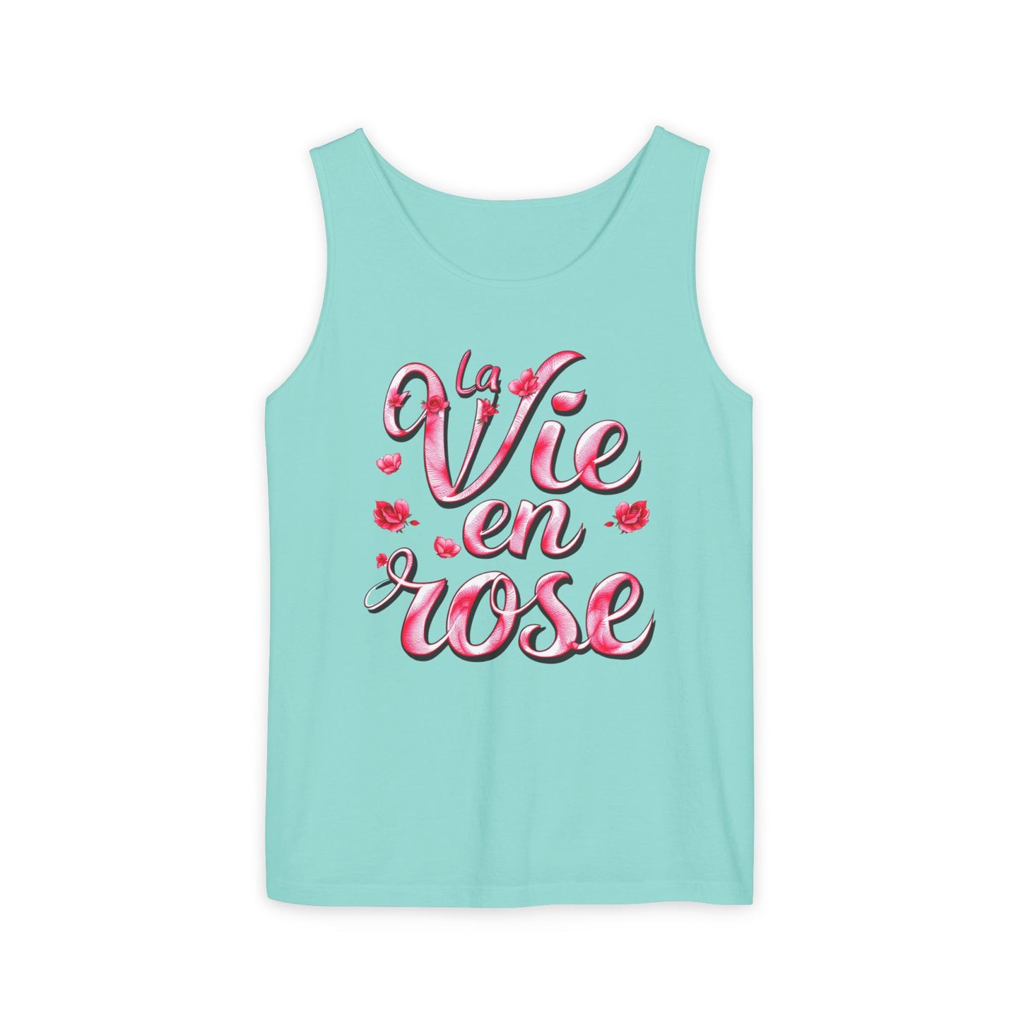 Comfort Colors® 9360 Women's Garment-Dyed Tank Top - La Vie en Rose Romantic & Stylish Design