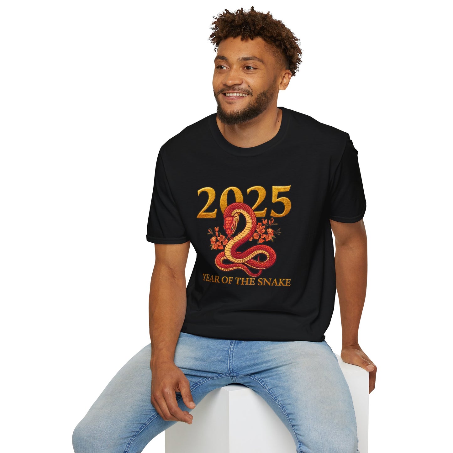 Gildan 64000 Unisex Softstyle Short-sleeve Tee | 2025 Year of the Snake Chinese New Year Design