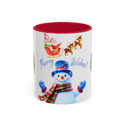 Merry Wishes Snowman Mug