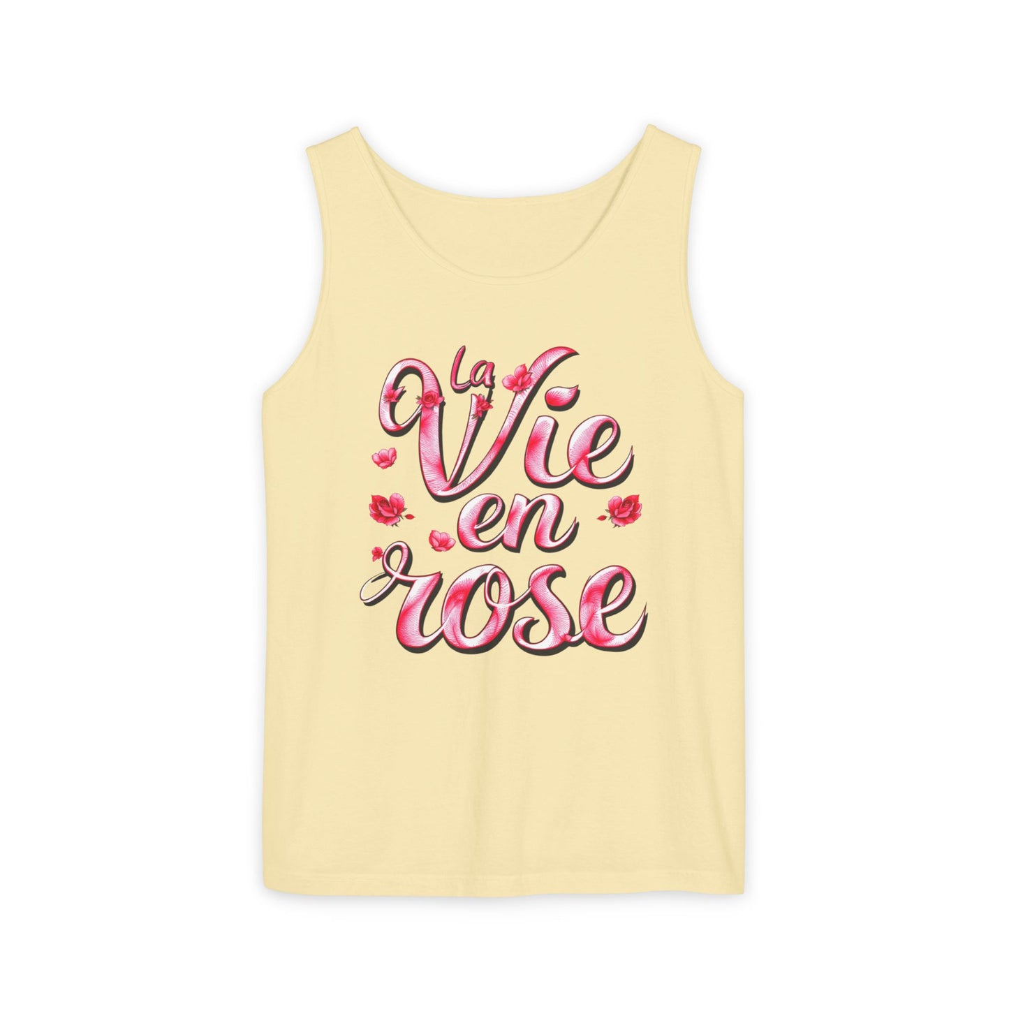 Comfort Colors® 9360 Women's Garment-Dyed Tank Top - La Vie en Rose Romantic & Stylish Design