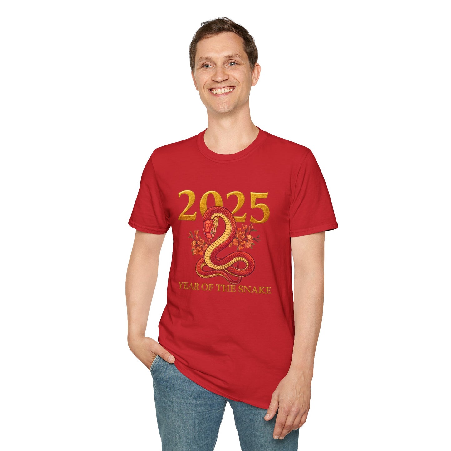 Gildan 64000 Unisex Softstyle Short-sleeve Tee | 2025 Year of the Snake Chinese New Year Design