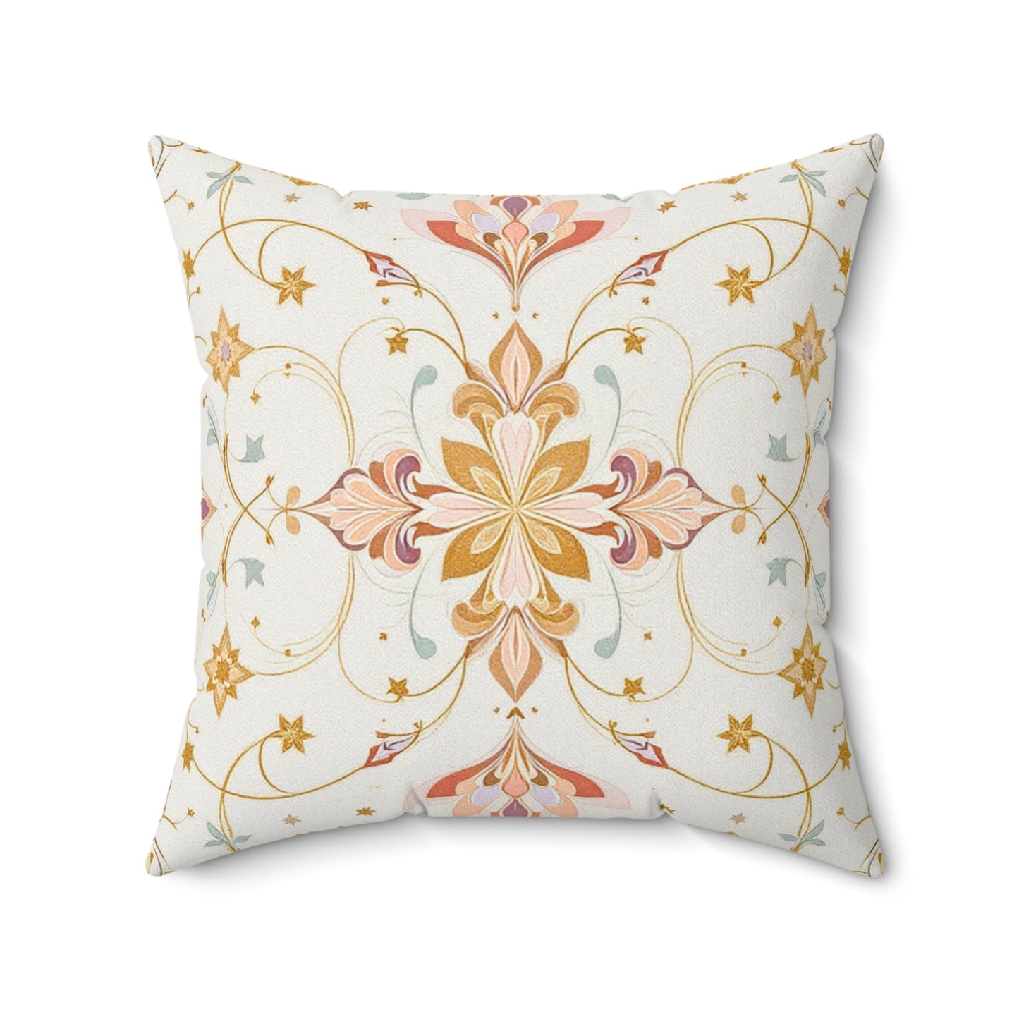 Celestial Elegance – Ornate Pastel Luxe Design Throw Pillow