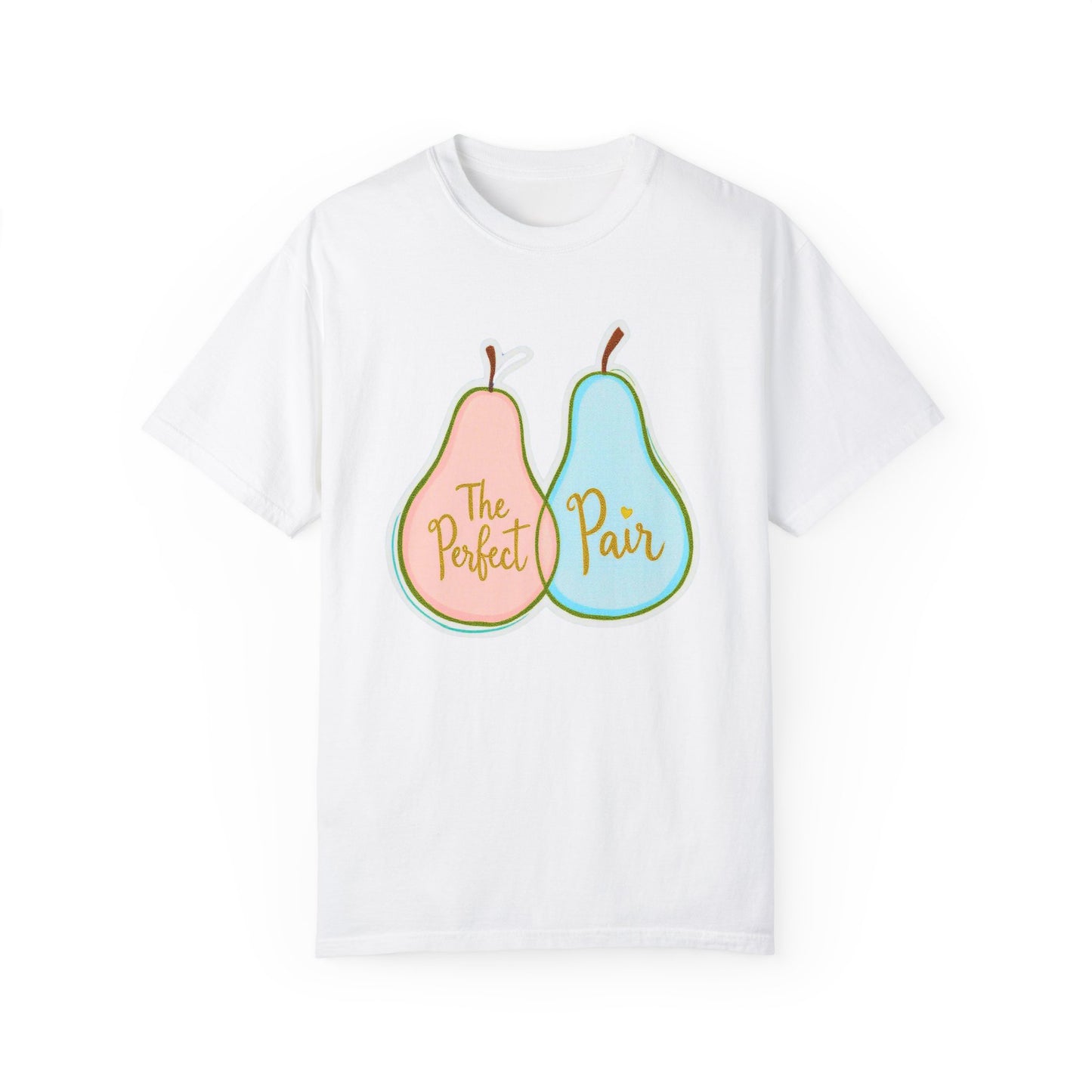 Comfort Colors 1717 Unisex Garment-Dyed T-shirt - "The Perfect Pair" Cute Pear-Themed Design (v1)