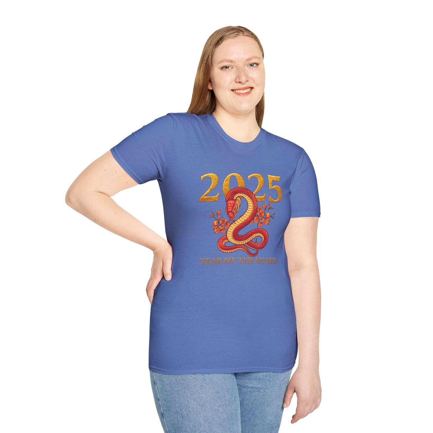 Gildan 64000 Unisex Softstyle Short-sleeve Tee | 2025 Year of the Snake Chinese New Year Design