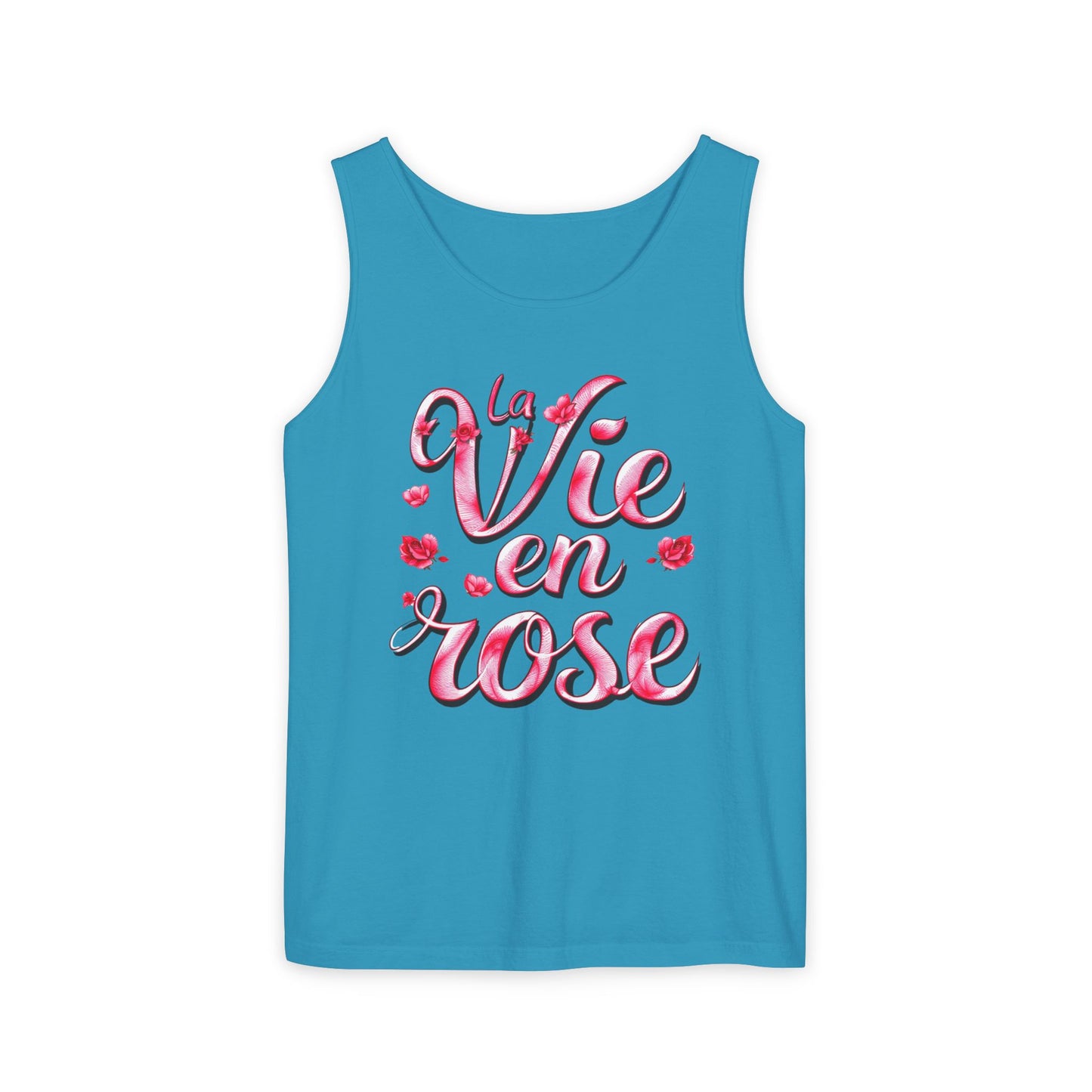 Comfort Colors® 9360 Women's Garment-Dyed Tank Top - La Vie en Rose Romantic & Stylish Design