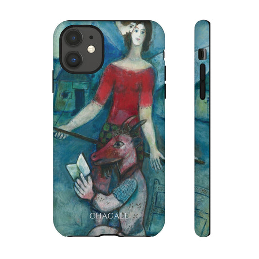 Tough Phone Case for iPhone, Samsung and Google Pixel - Chagall, The Angel and the Reader (1930)