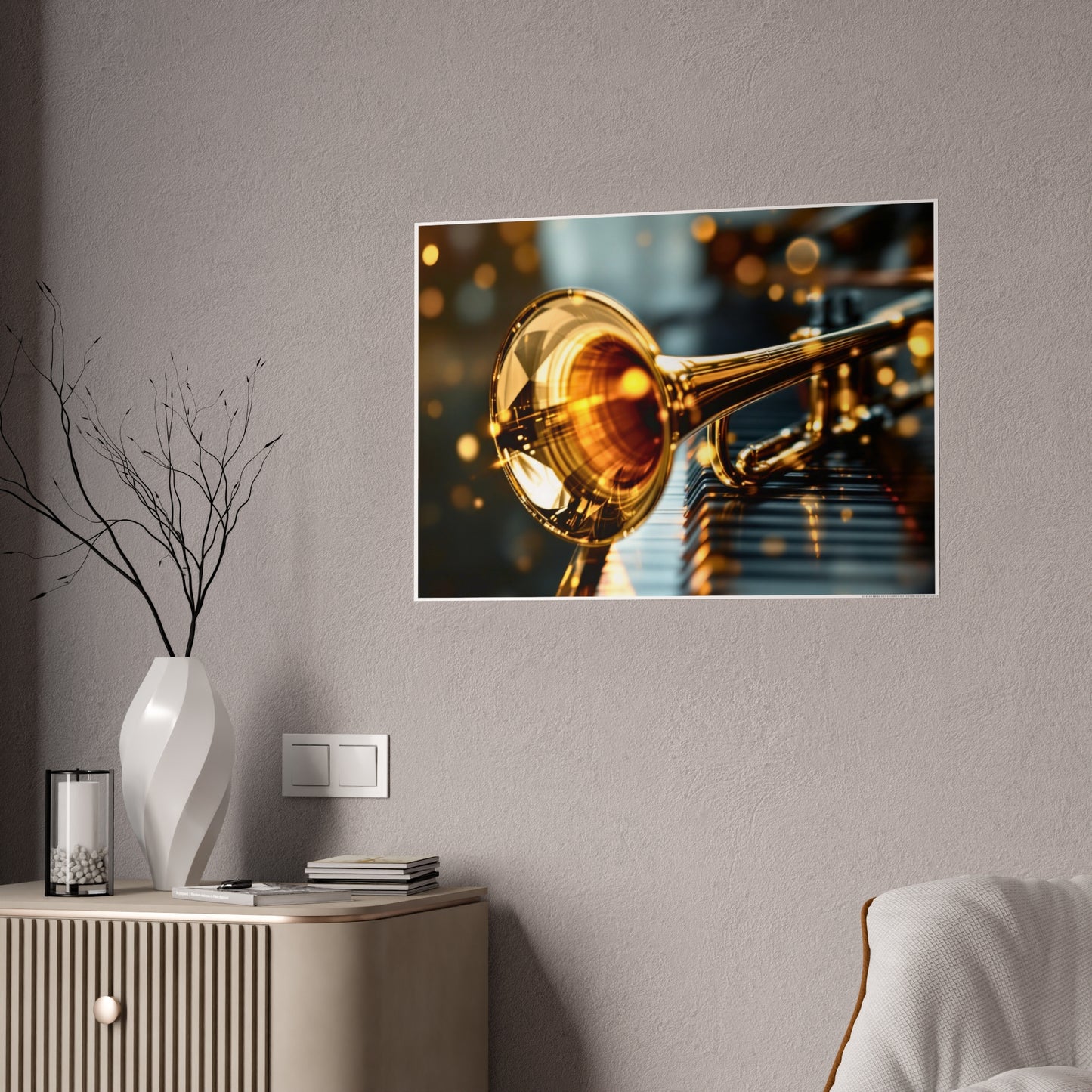 Jazz-Inspired Glossy Poster Art | Valentine Echoes II