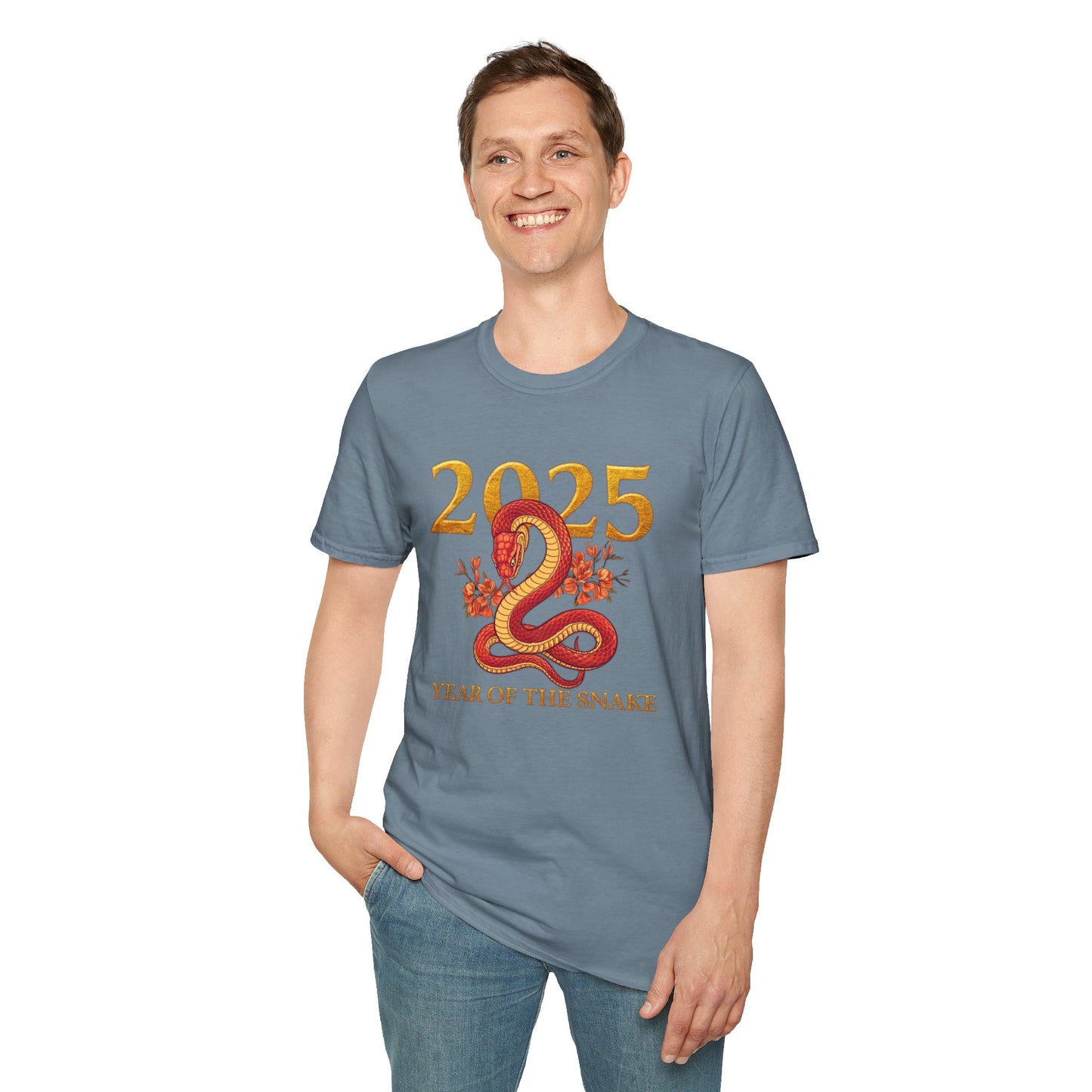 Gildan 64000 Unisex Softstyle Short-sleeve Tee | 2025 Year of the Snake Chinese New Year Design