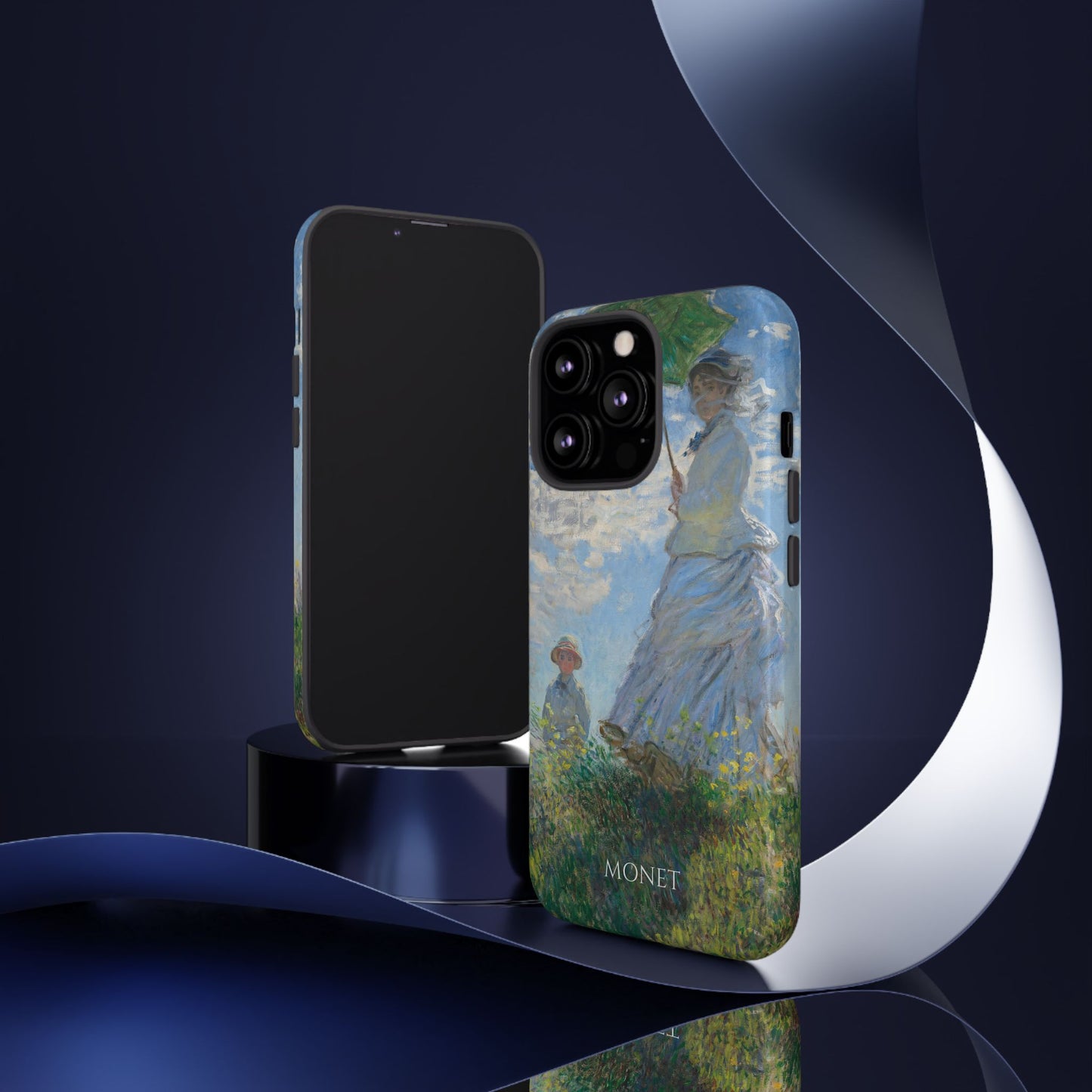 Tough Phone Case for iPhone, Samsung and Google Pixel - Monet, Woman with a Parasol - Madame Monet and Her Son (1875)