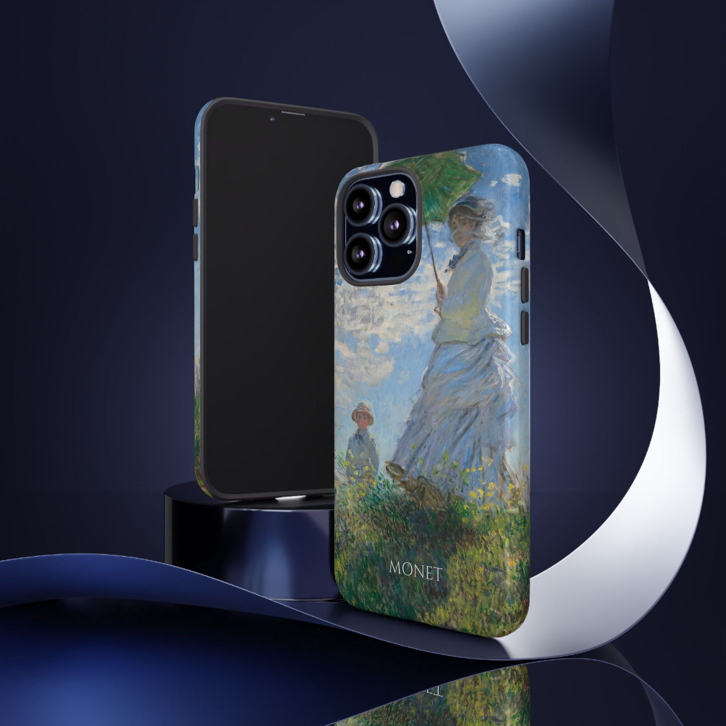 Tough Phone Case for iPhone, Samsung and Google Pixel - Monet, Woman with a Parasol - Madame Monet and Her Son (1875)