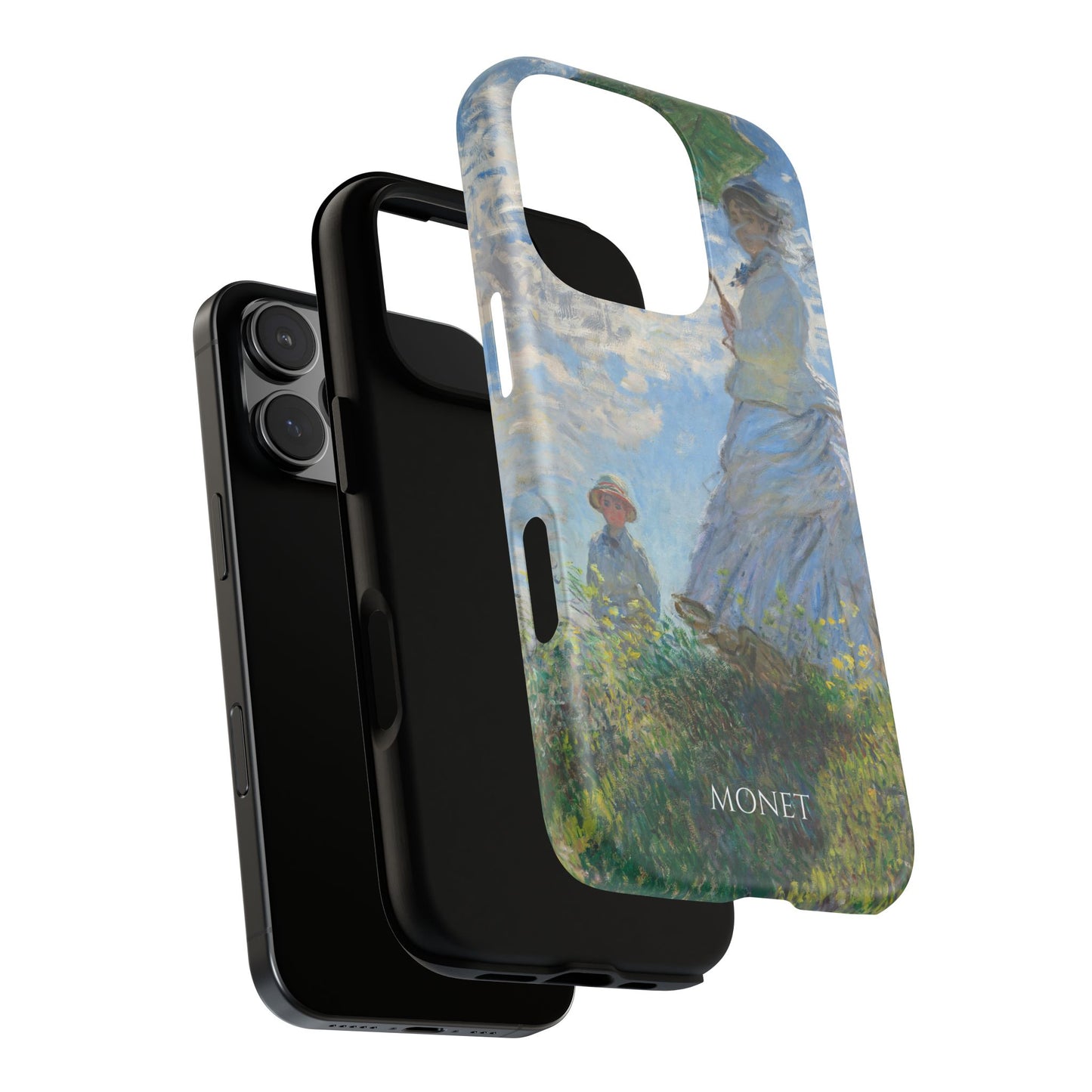 Tough Phone Case for iPhone, Samsung and Google Pixel - Monet, Woman with a Parasol - Madame Monet and Her Son (1875)