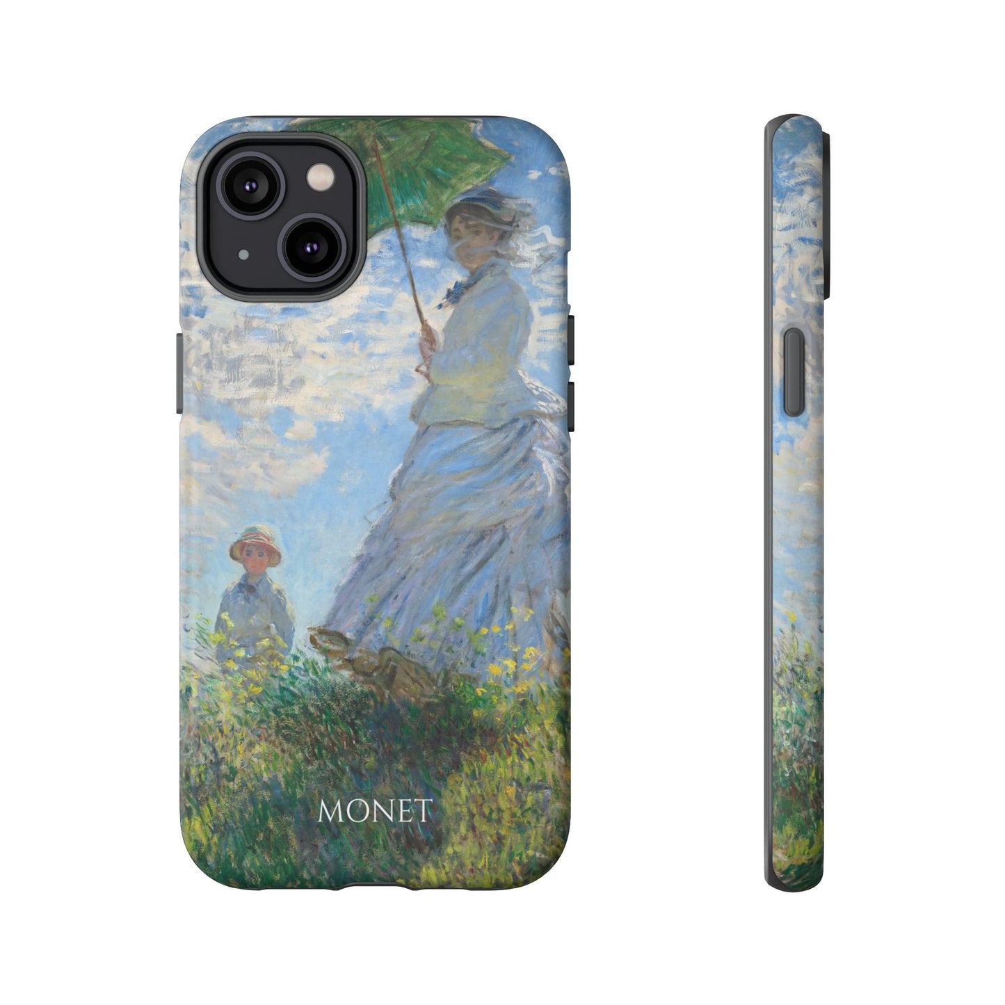Tough Phone Case for iPhone, Samsung and Google Pixel - Monet, Woman with a Parasol - Madame Monet and Her Son (1875)