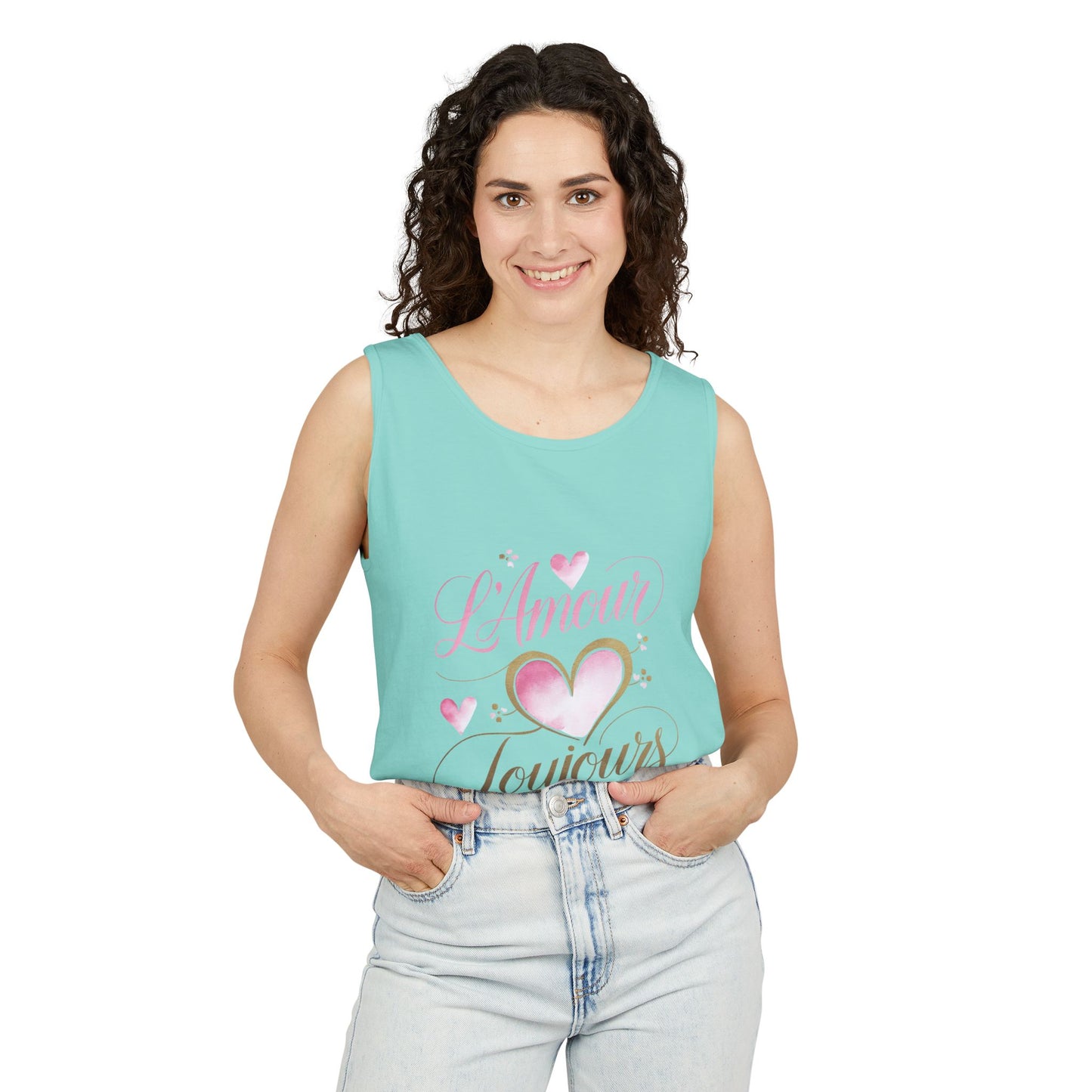 Comfort Colors® 9360 Women's Garment-Dyed Tank Top - L’Amour Toujours – Romantic French Love Design