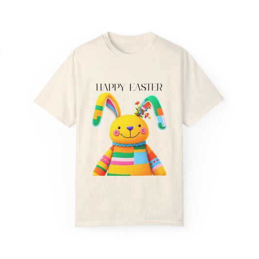 Comfort Colors 1717 Unisex Garment-Dyed T-shirt - Patchwork Bunny Bliss – Knitted Toy Happy Easter