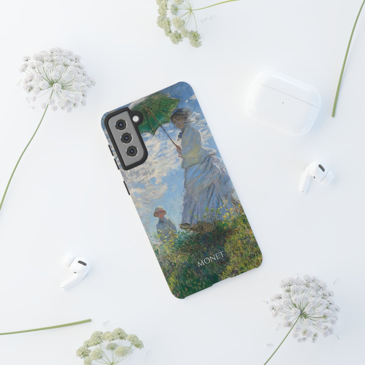 Tough Phone Case for iPhone, Samsung and Google Pixel - Monet, Woman with a Parasol - Madame Monet and Her Son (1875)