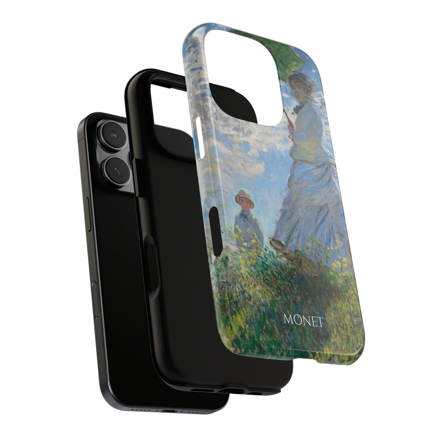 Tough Phone Case for iPhone, Samsung and Google Pixel - Monet, Woman with a Parasol - Madame Monet and Her Son (1875)