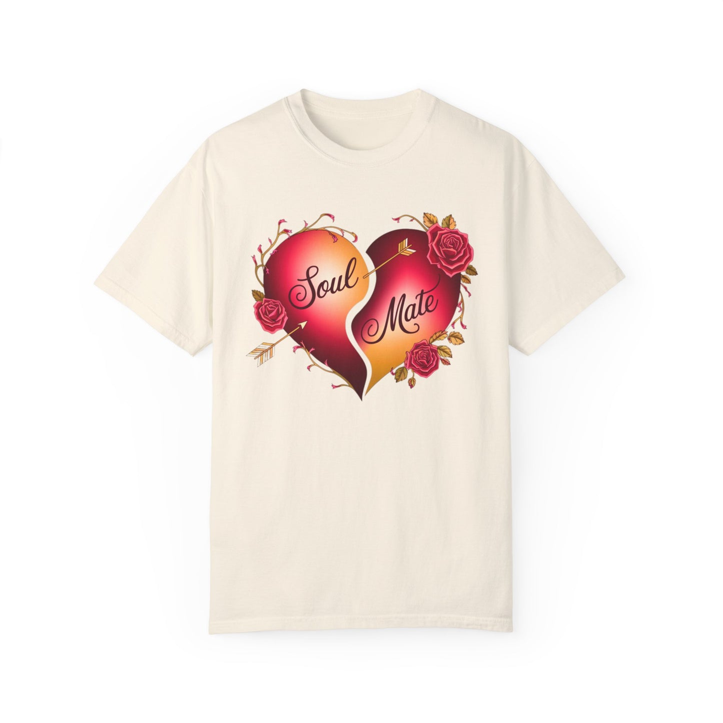 Comfort Colors 1717 Unisex Garment-Dyed T-shirt - "Soul Mate" Couple’s T-Shirts – Romantic Matching Valentine’s Day Gift