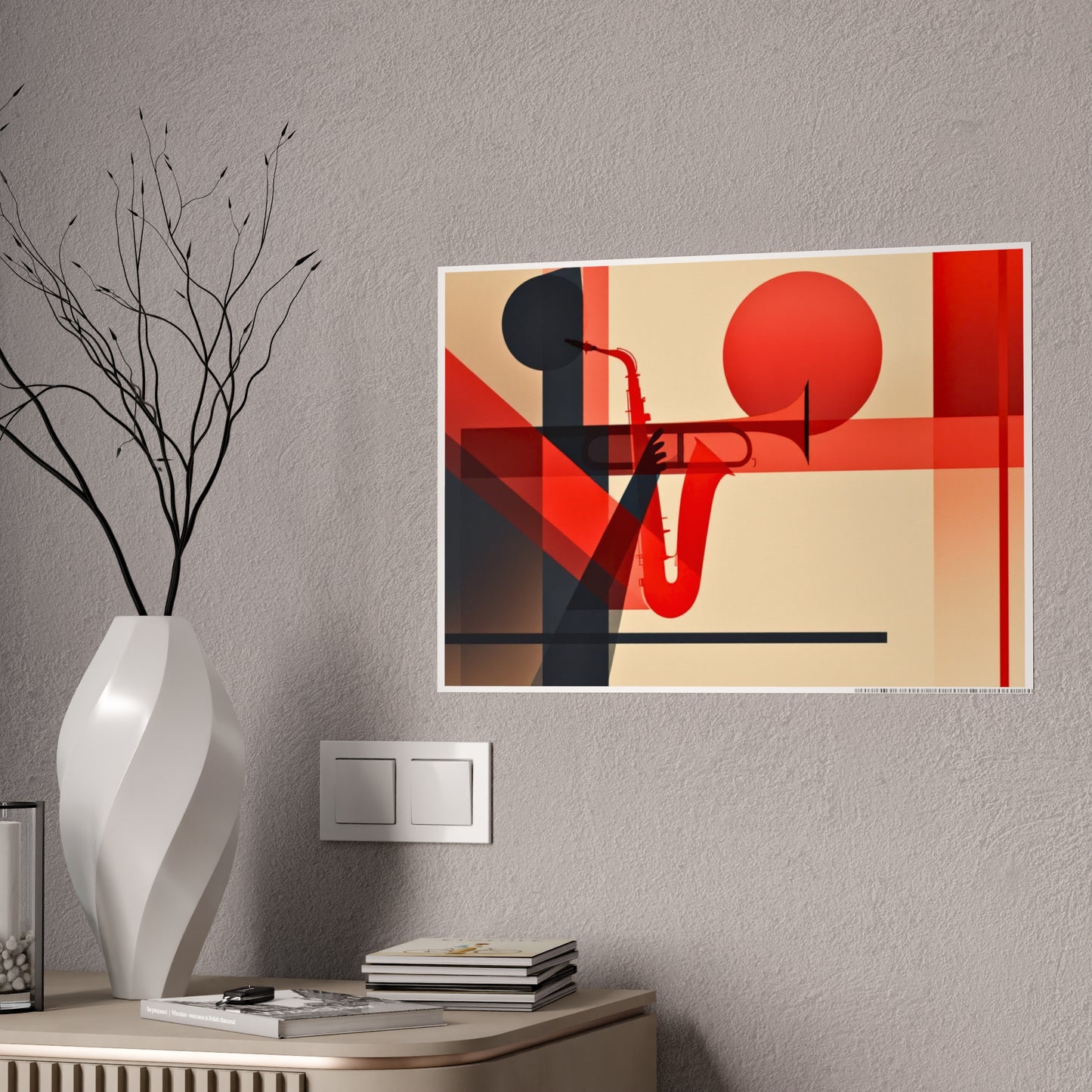 Jazz-Inspired Glossy Poster Art | Abstract Donna II