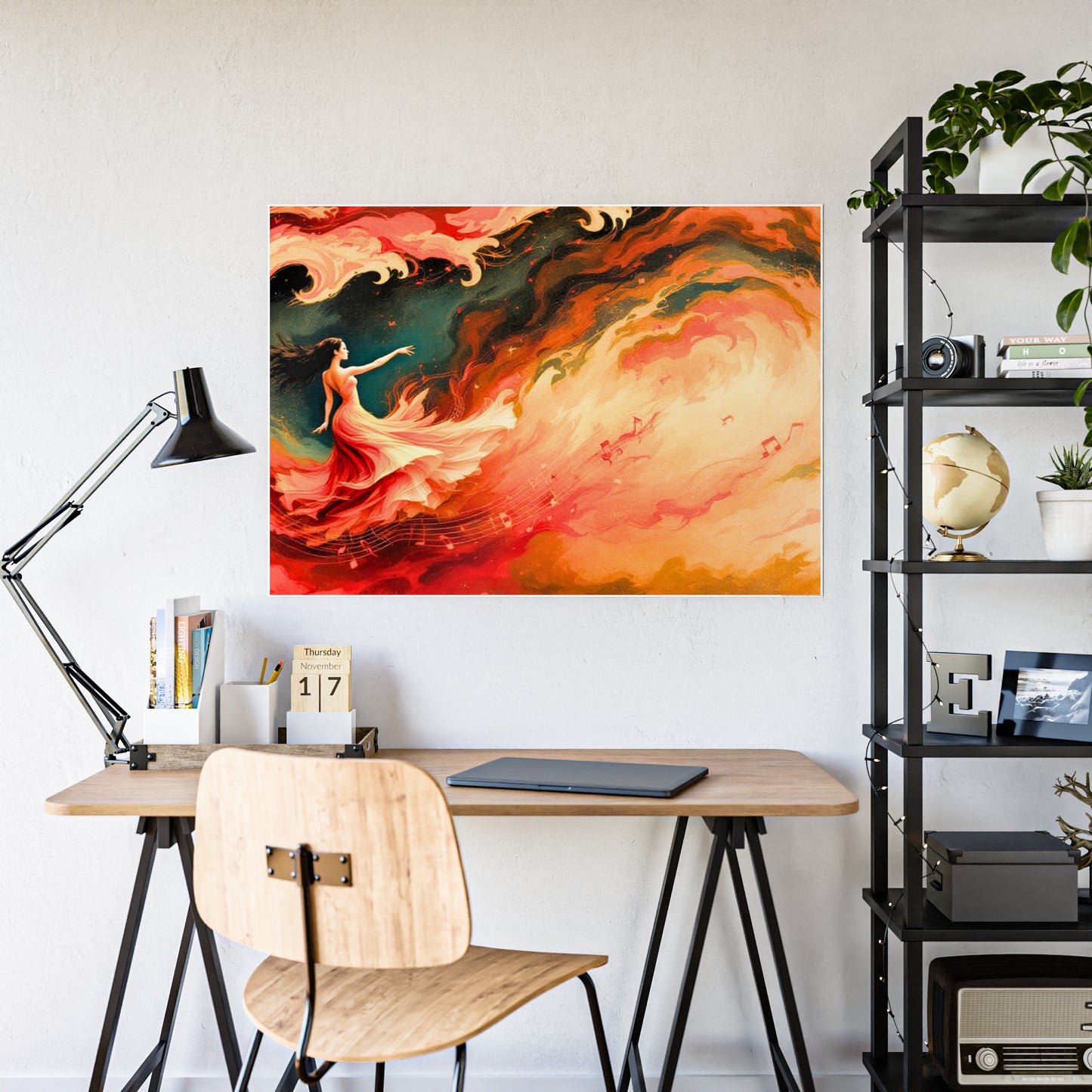 Jazz-Inspired Glossy Poster Art | Flamenco Dream