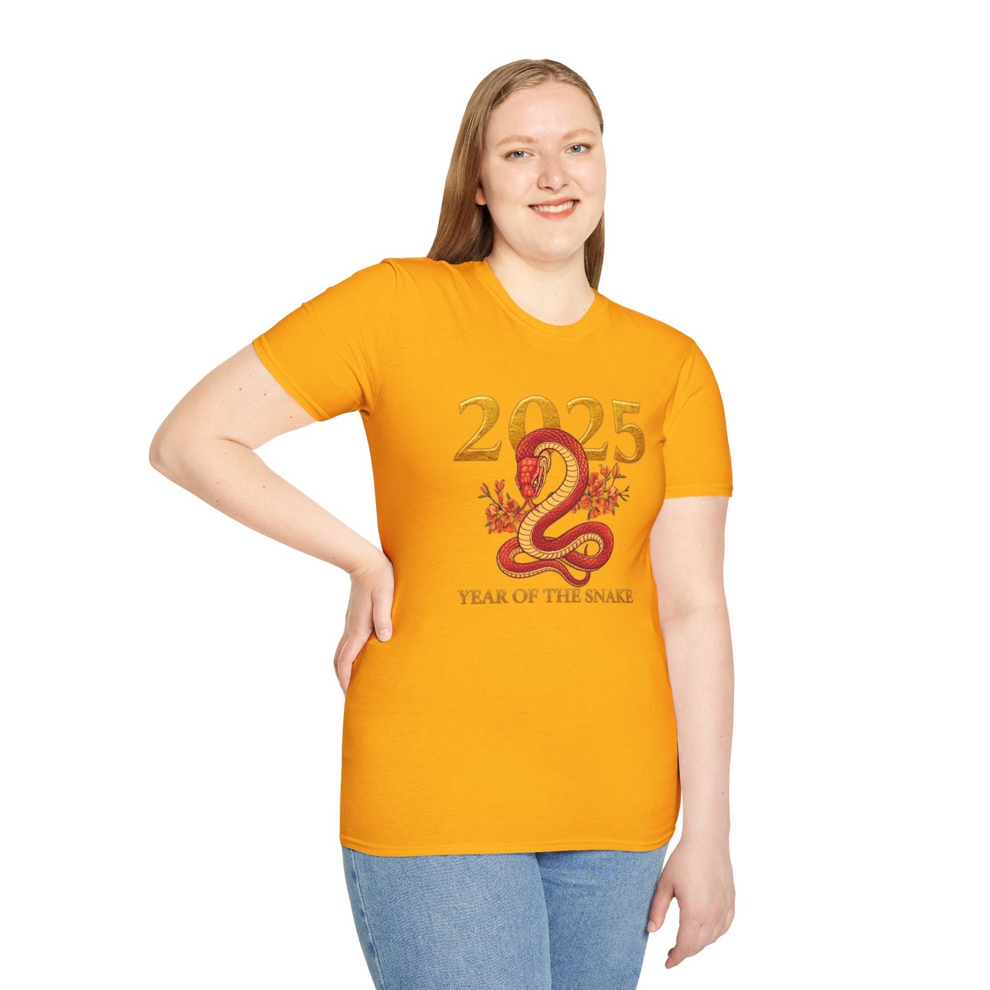 Gildan 64000 Unisex Softstyle Short-sleeve Tee | 2025 Year of the Snake Chinese New Year Design