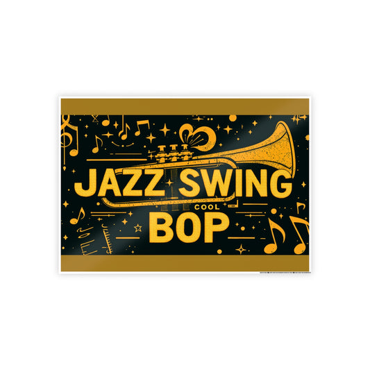 Jazz-Inspired Glossy Poster Art | Fourth Dimension