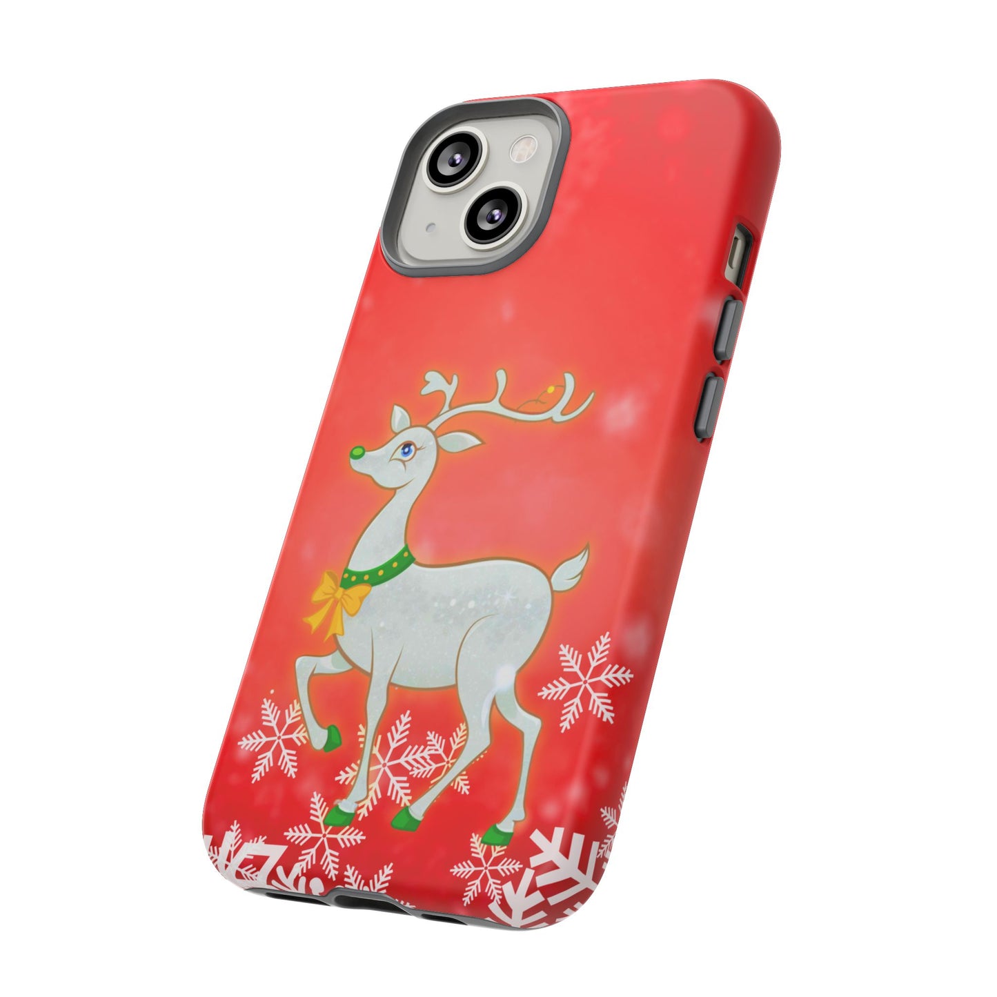 Festive Reindeer No.3 – Santa Hat with Holiday Lights Design for iPhone, Samsung & Google Models