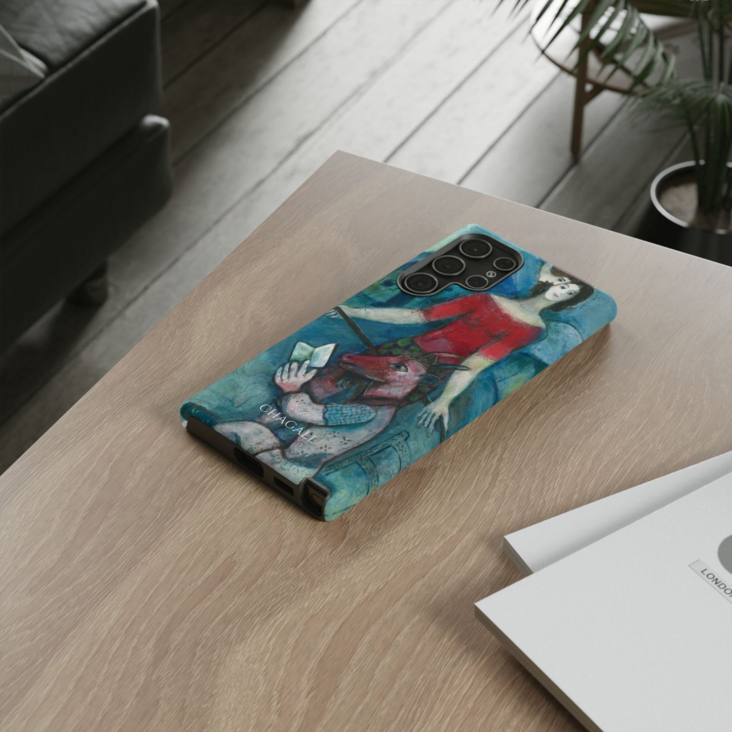 Tough Phone Case for iPhone, Samsung and Google Pixel - Chagall, The Angel and the Reader (1930)