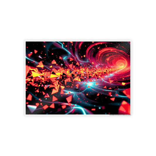 Jazz-Inspired Glossy Poster Art | Spanish Key Fractals