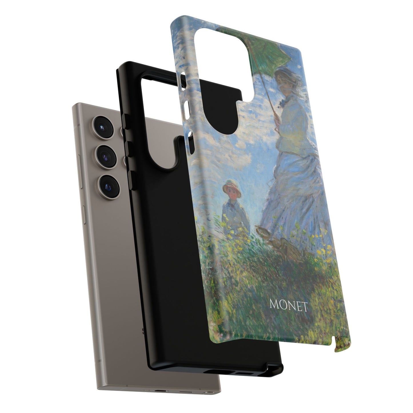 Tough Phone Case for iPhone, Samsung and Google Pixel - Monet, Woman with a Parasol - Madame Monet and Her Son (1875)