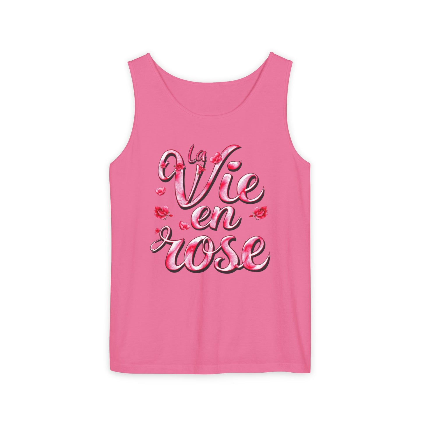 Comfort Colors® 9360 Women's Garment-Dyed Tank Top - La Vie en Rose Romantic & Stylish Design