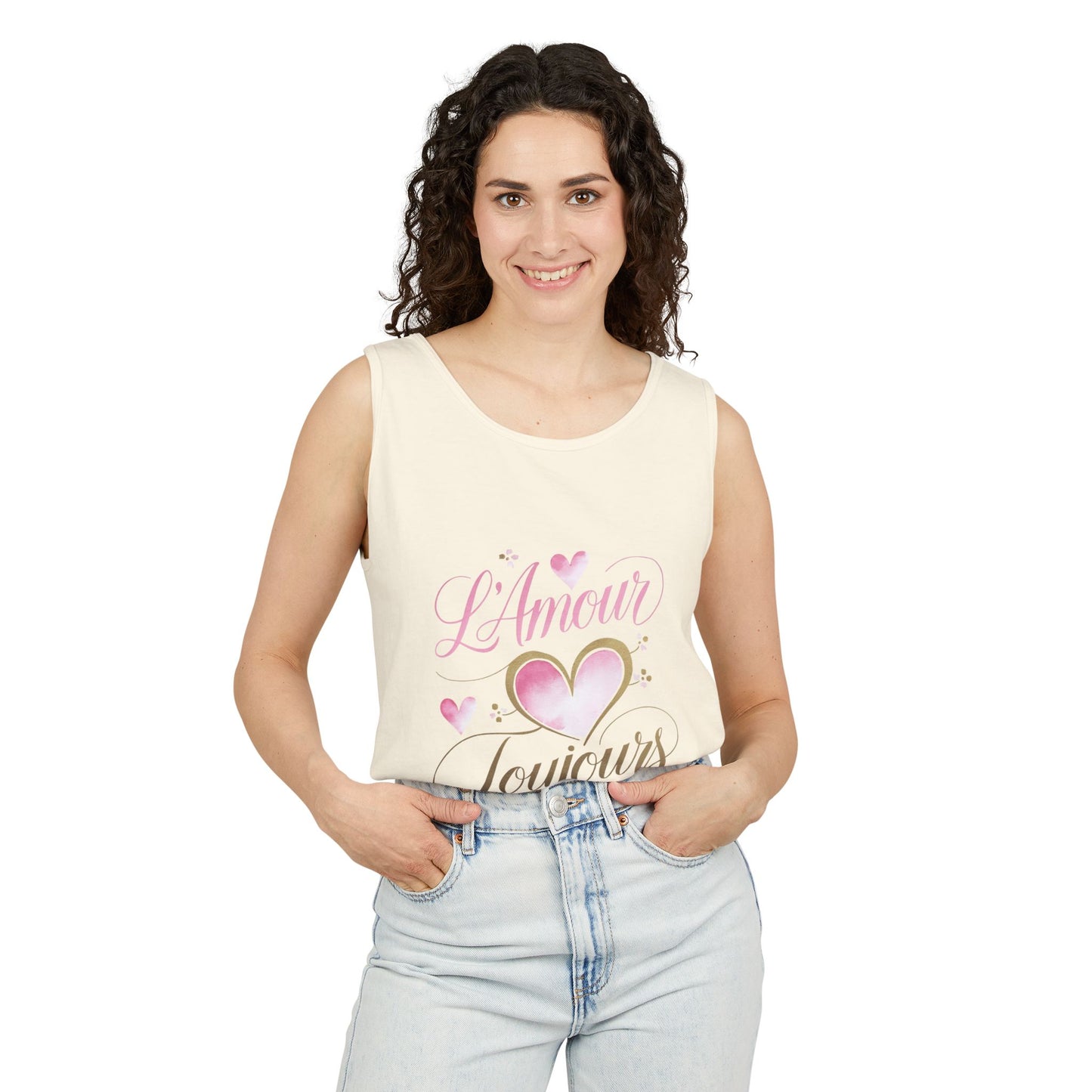 Comfort Colors® 9360 Women's Garment-Dyed Tank Top - L’Amour Toujours – Romantic French Love Design