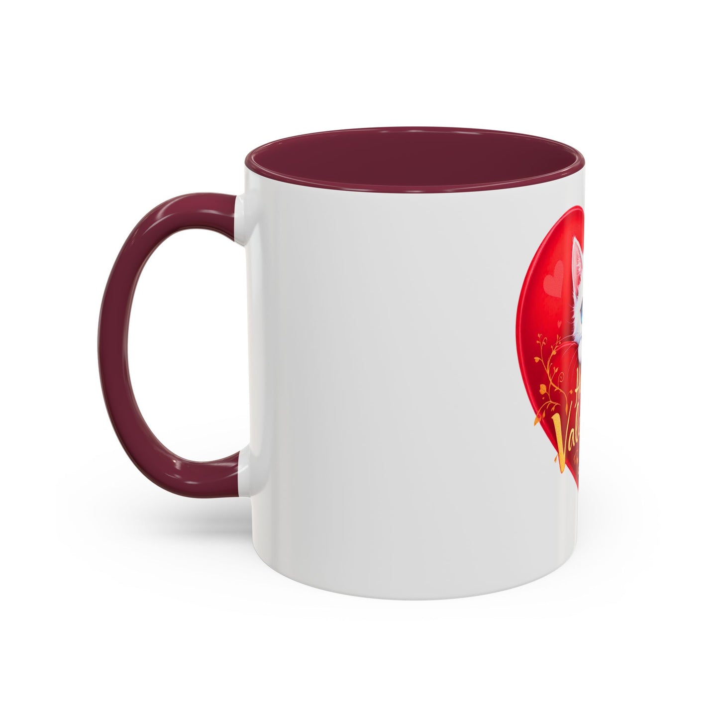 Adorable White Kitten Valentine's Day Mug – Cute & Romantic Gift (11oz)
