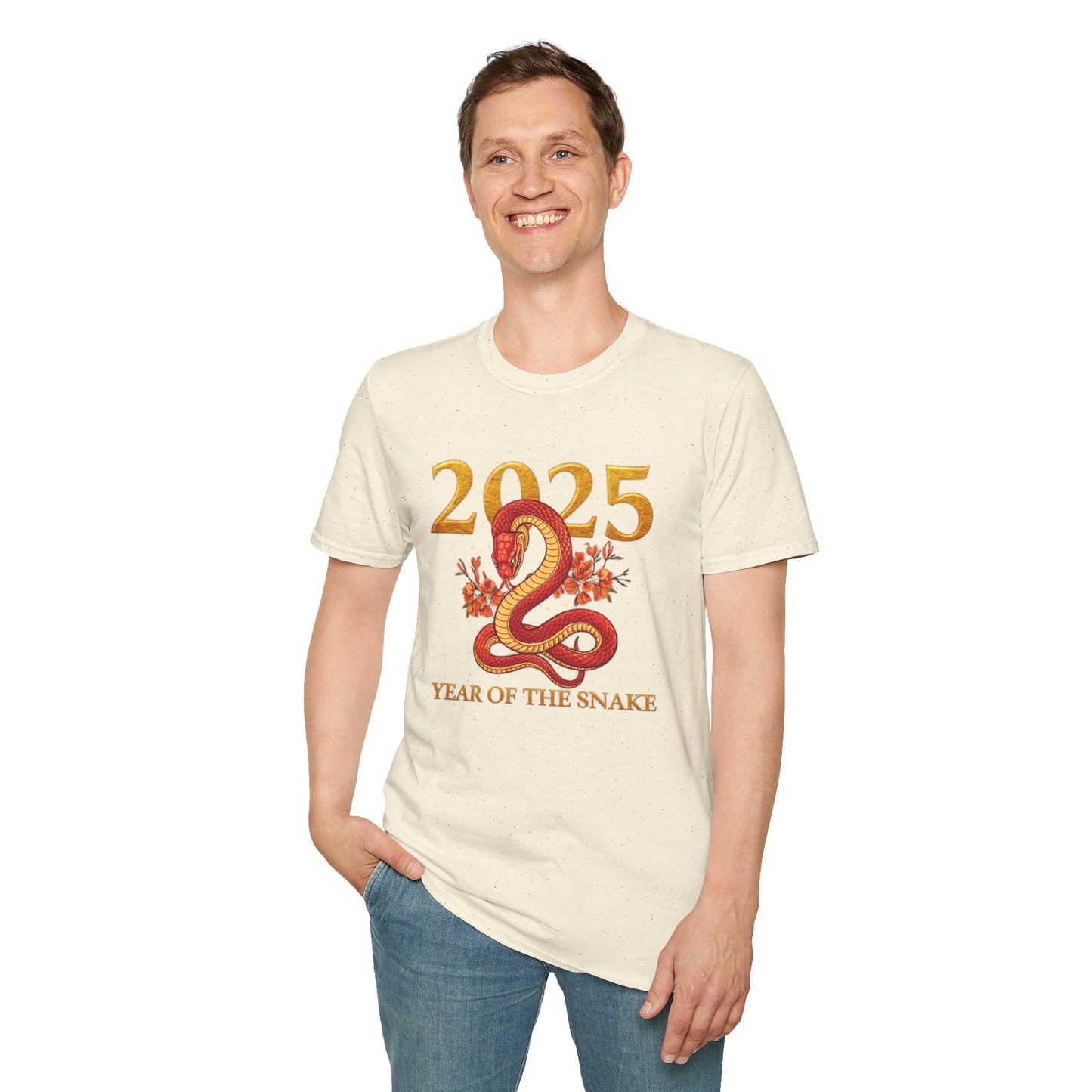 Gildan 64000 Unisex Softstyle Short-sleeve Tee | 2025 Year of the Snake Chinese New Year Design