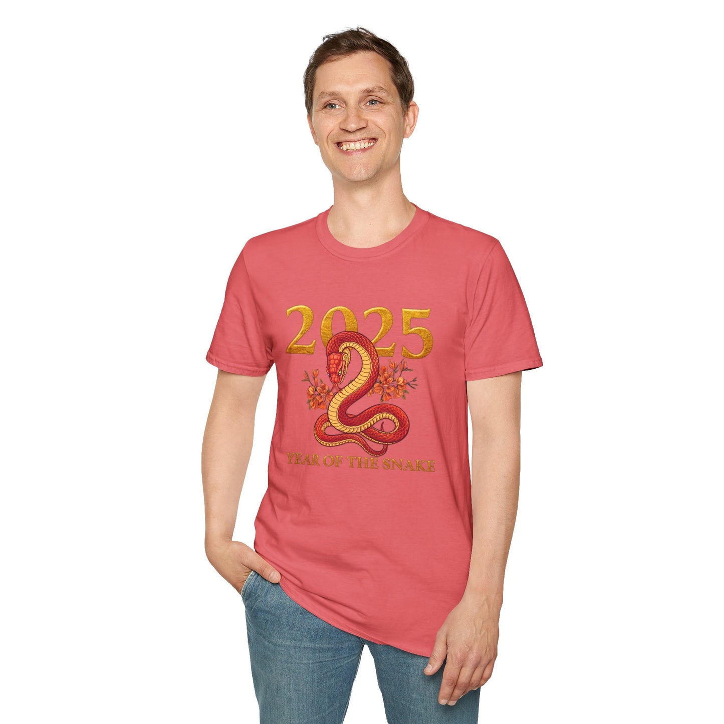 Gildan 64000 Unisex Softstyle Short-sleeve Tee | 2025 Year of the Snake Chinese New Year Design
