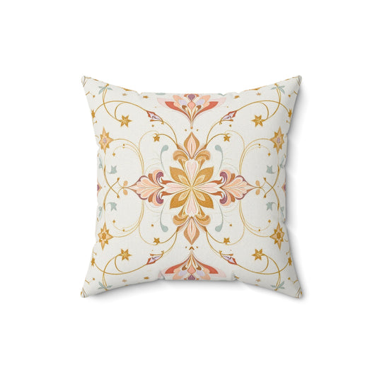 Celestial Elegance – Ornate Pastel Luxe Design Throw Pillow