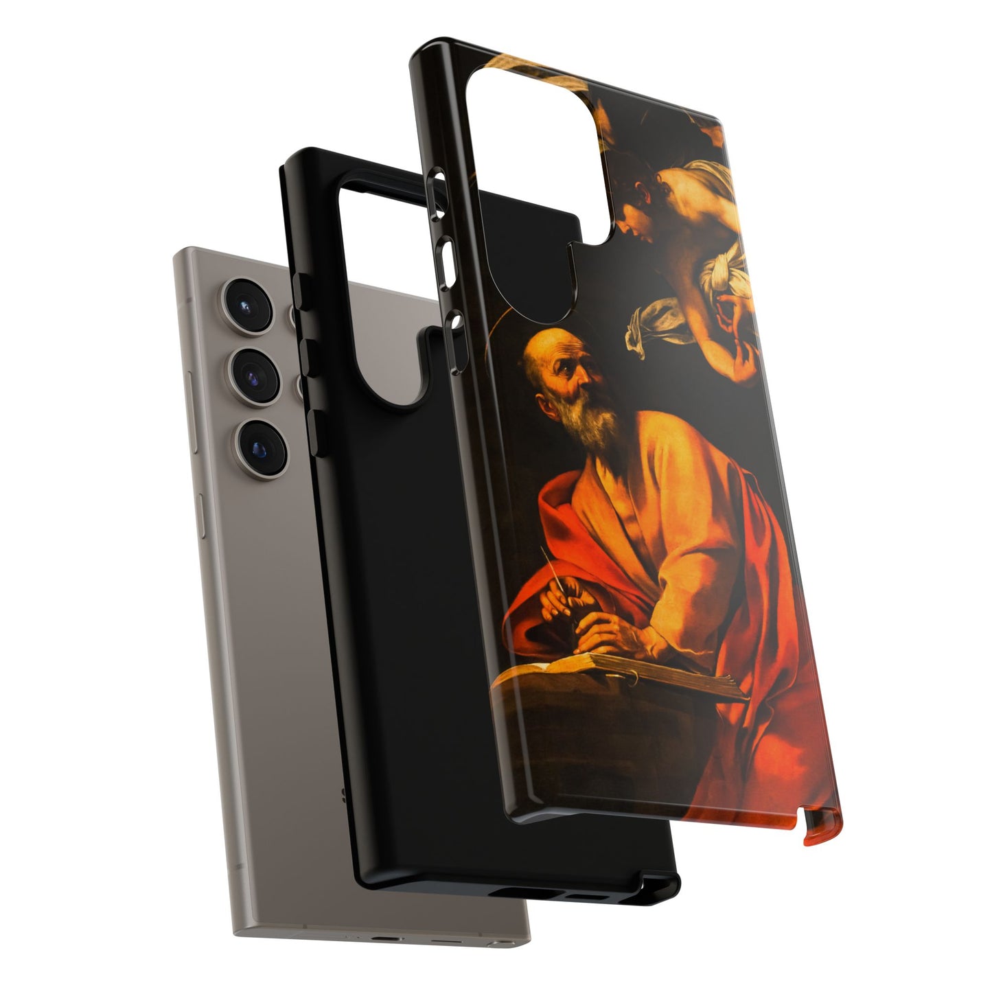Tough Phone Case for iPhone, Samsung and Google Pixel - Caravaggio, Inspiration of St. Matthew (1602)