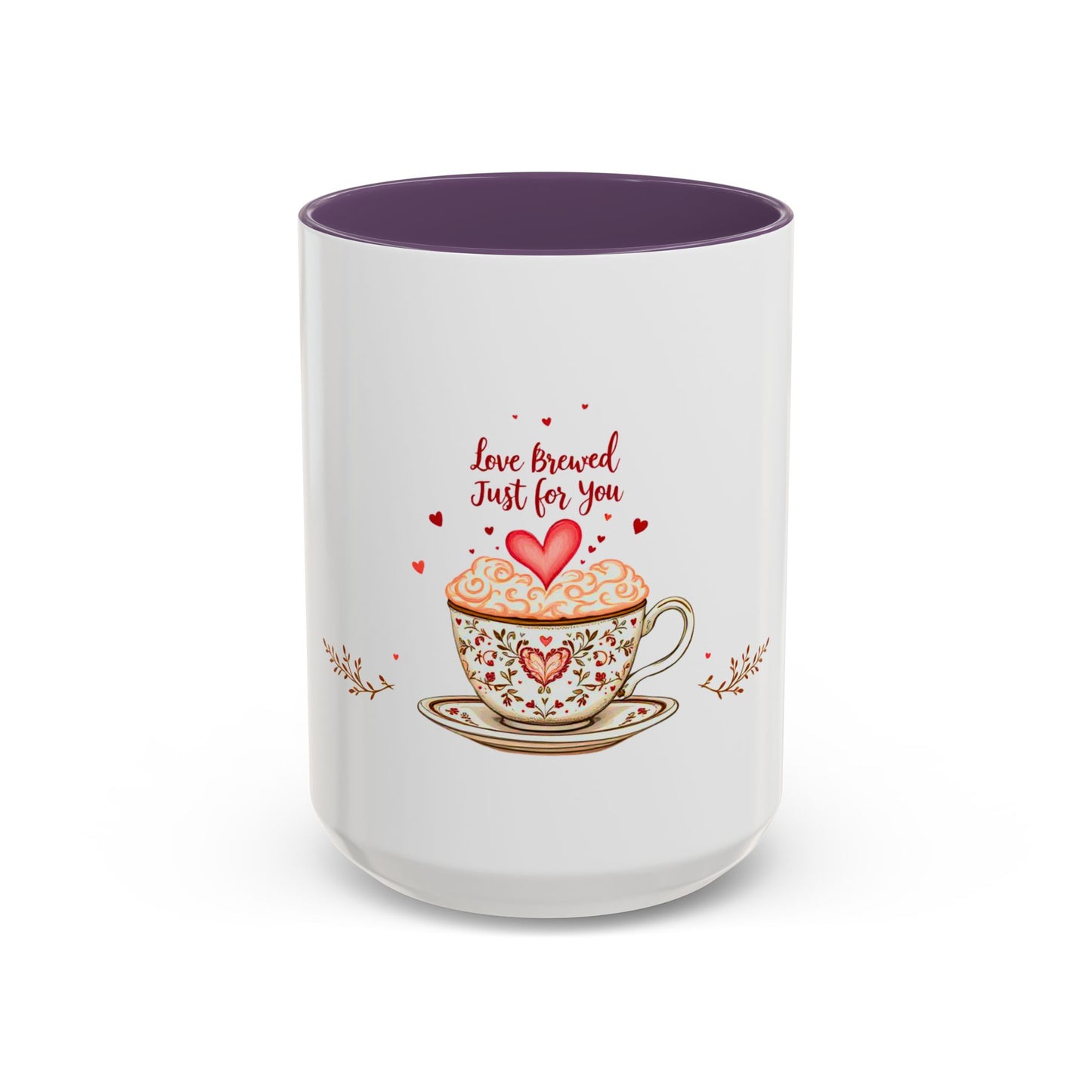 Love Brewed Just for You - Romantic Coffee Mug (11oz, 15oz)